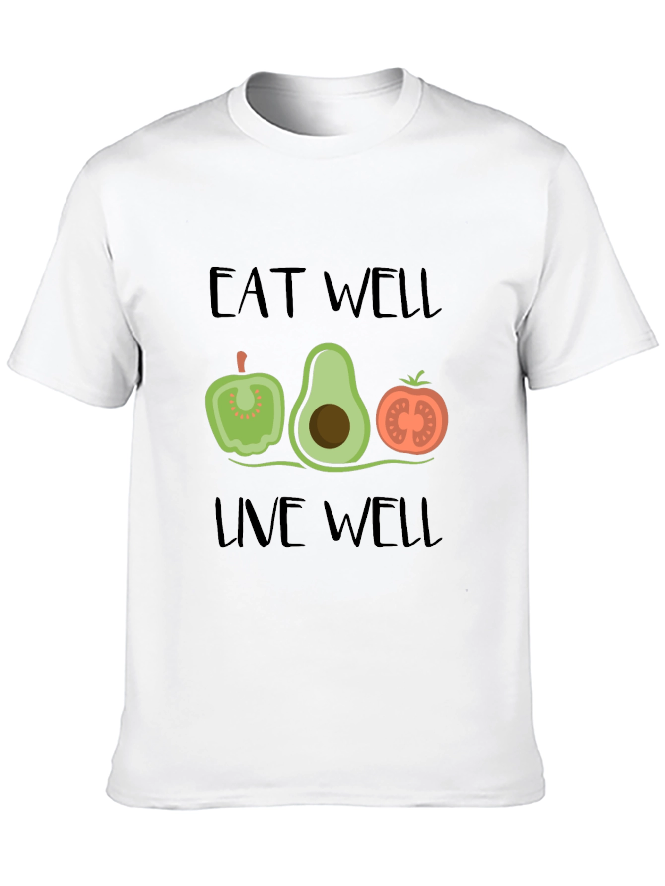 Eat Well Live Well Graphic Tee Shirt