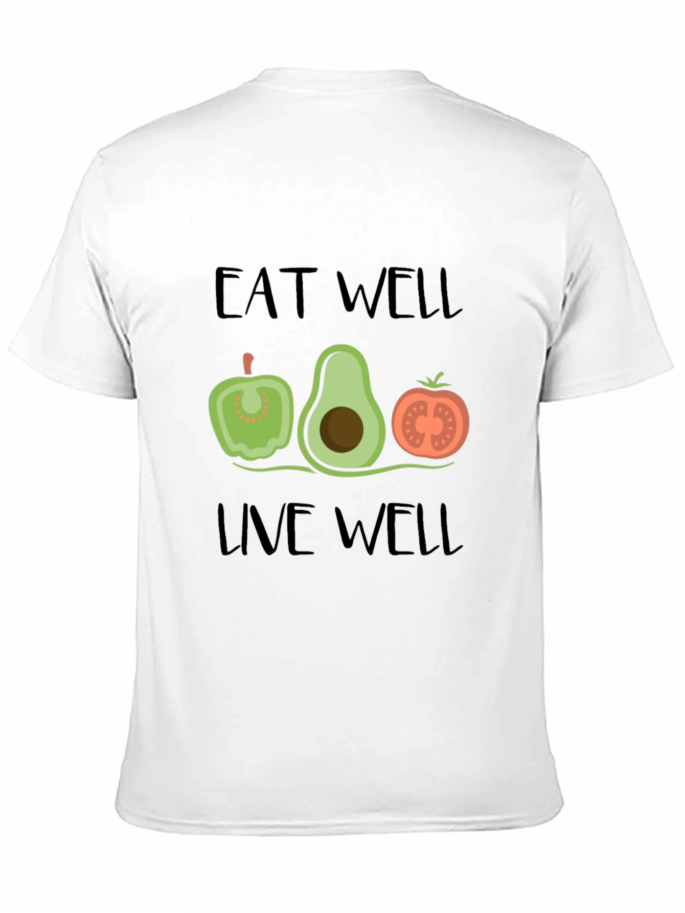 Eat Well Live Well Graphic Tee Shirt