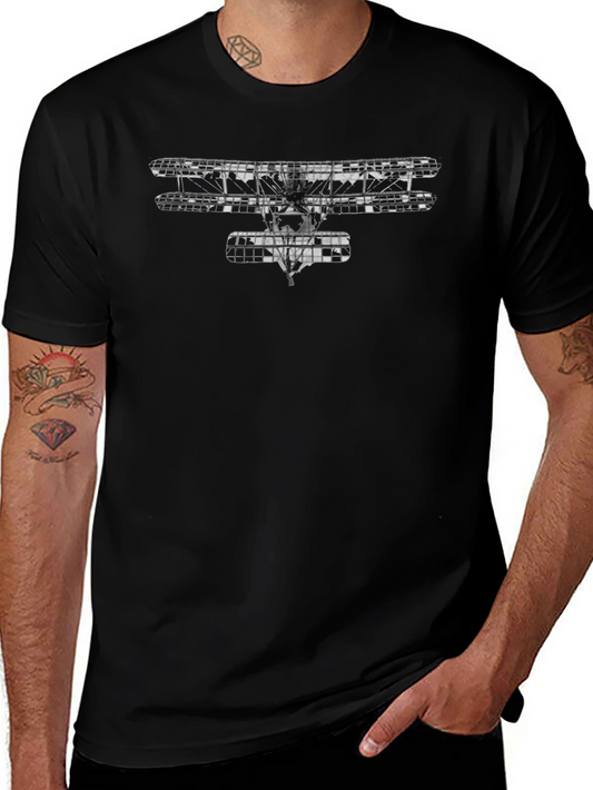 Vintage Biplane Graphic Tee - Aviation Lovers T-Shirt
