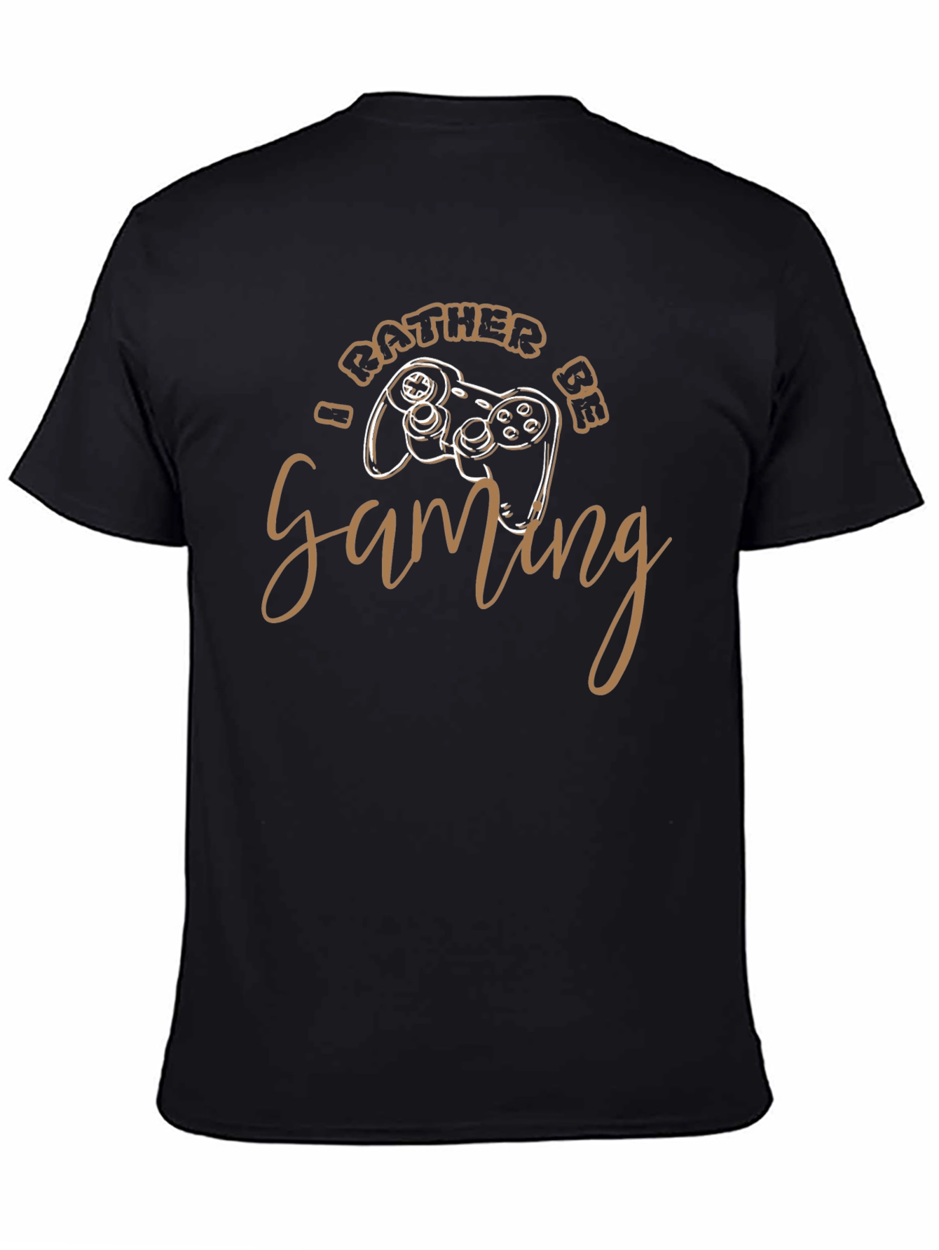 Id Rather Be Gaming Black T-Shirt