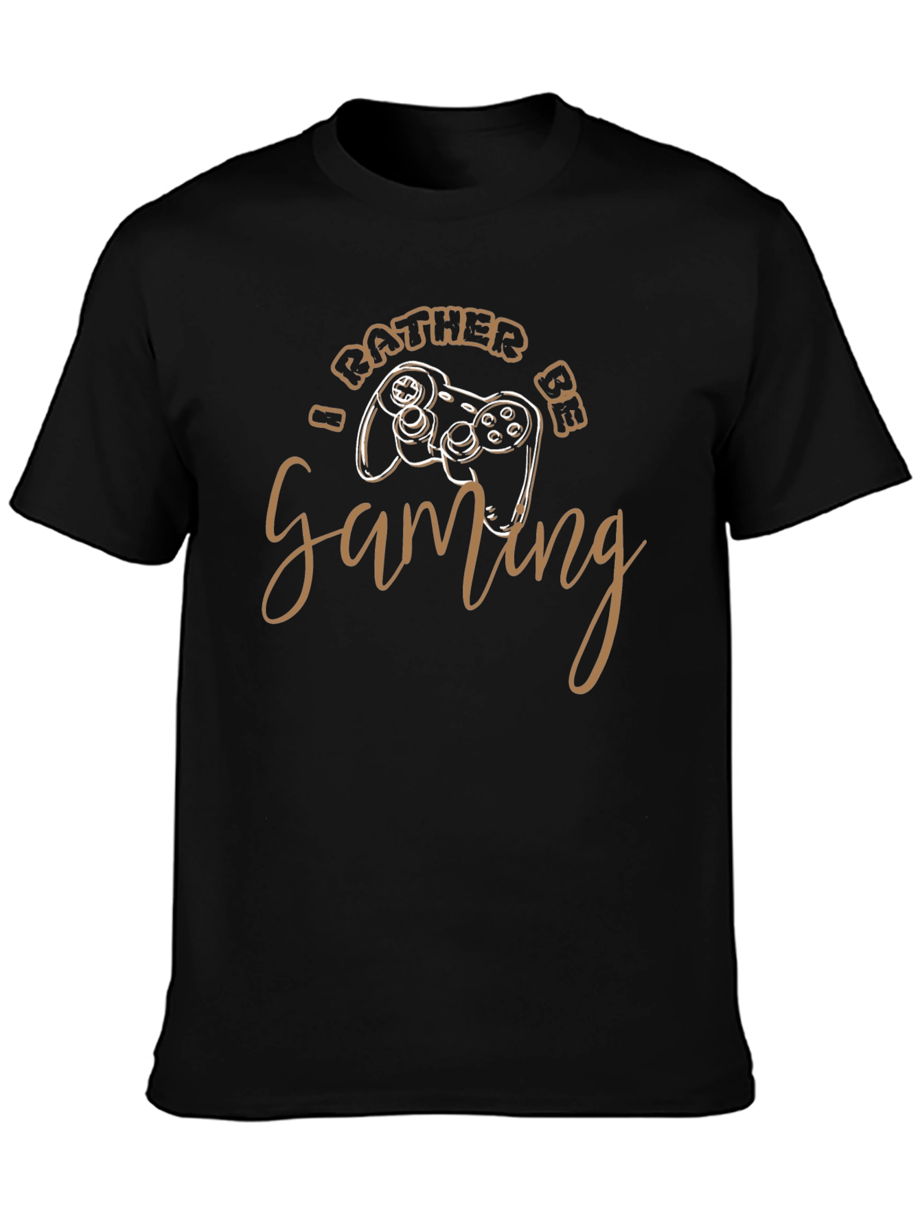 Id Rather Be Gaming Black T-Shirt