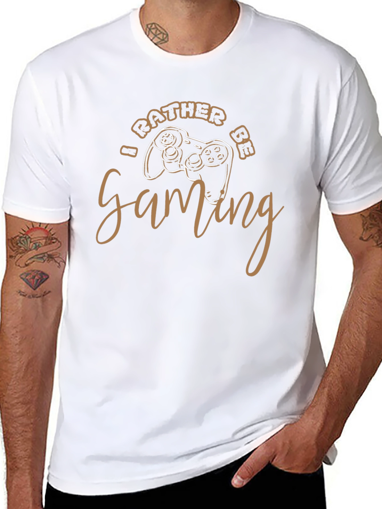 Id Rather Be Gaming Black T-Shirt