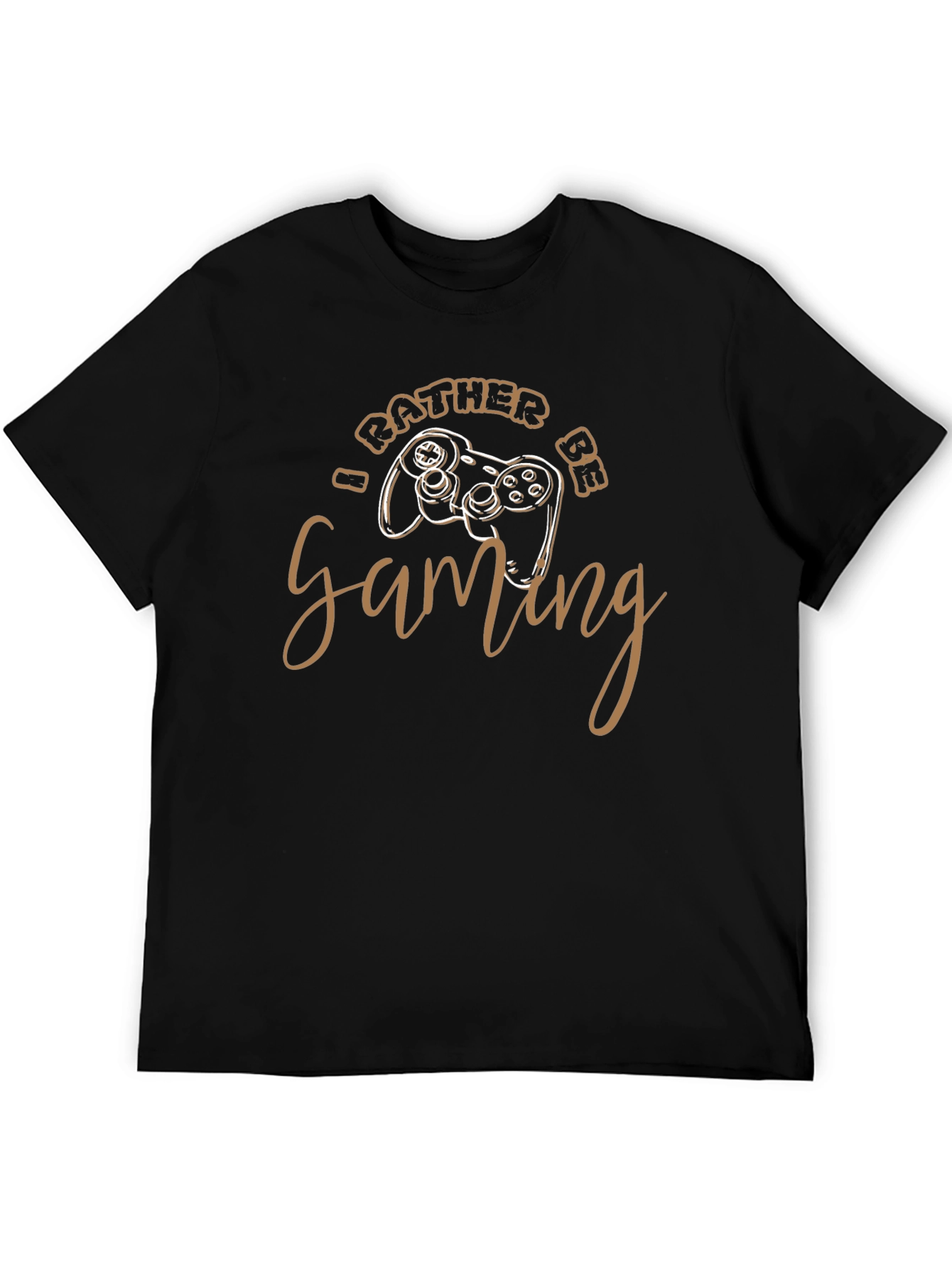 Id Rather Be Gaming Black T-Shirt