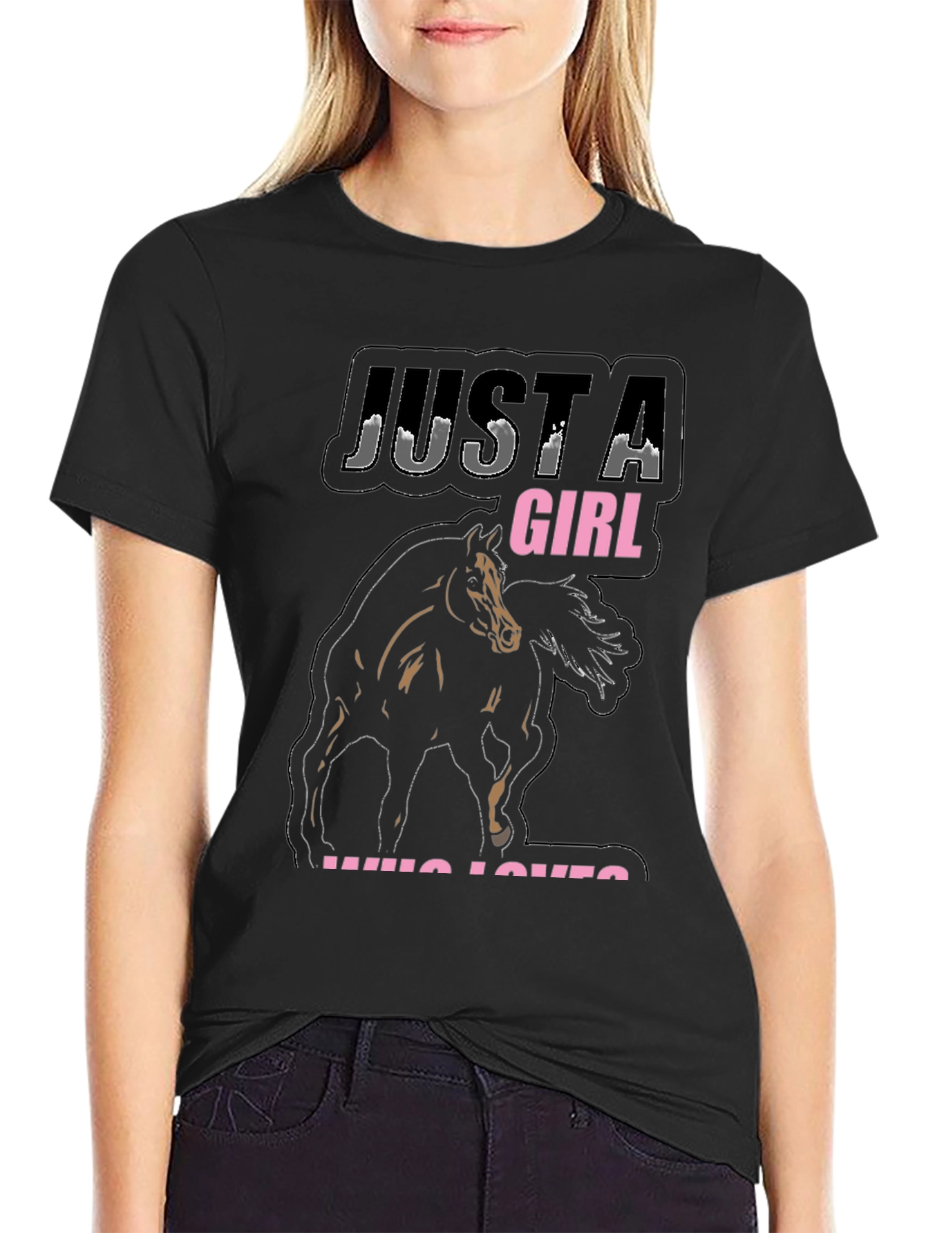 Just A Girl Who Loves Horses Graphic Tee
