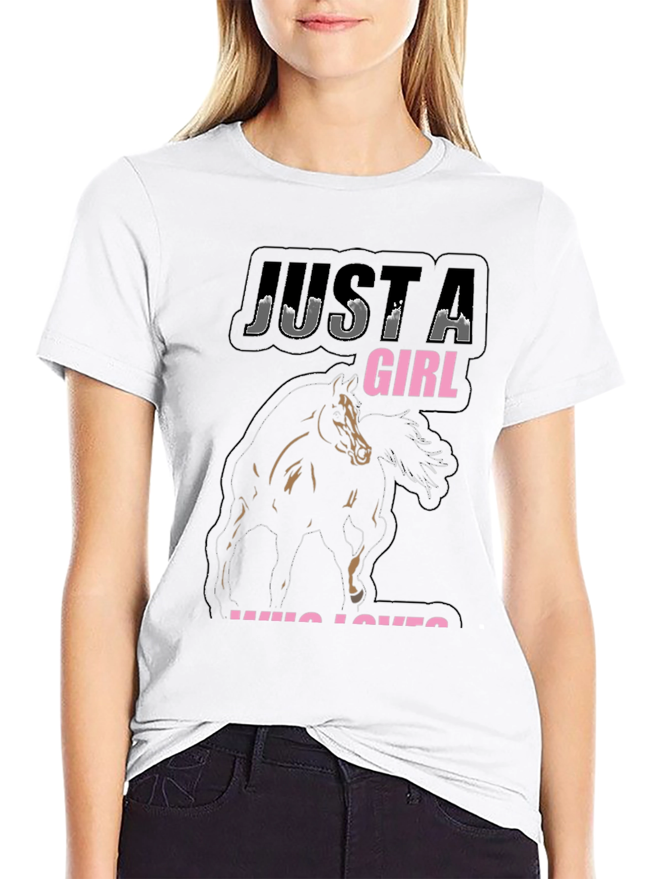 Just A Girl Who Loves Horses Graphic Tee