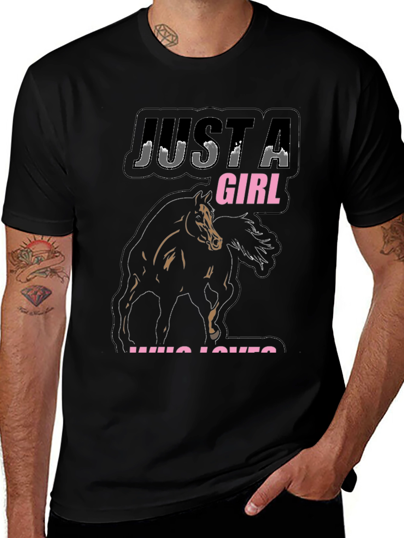Just A Girl Who Loves Horses Graphic Tee