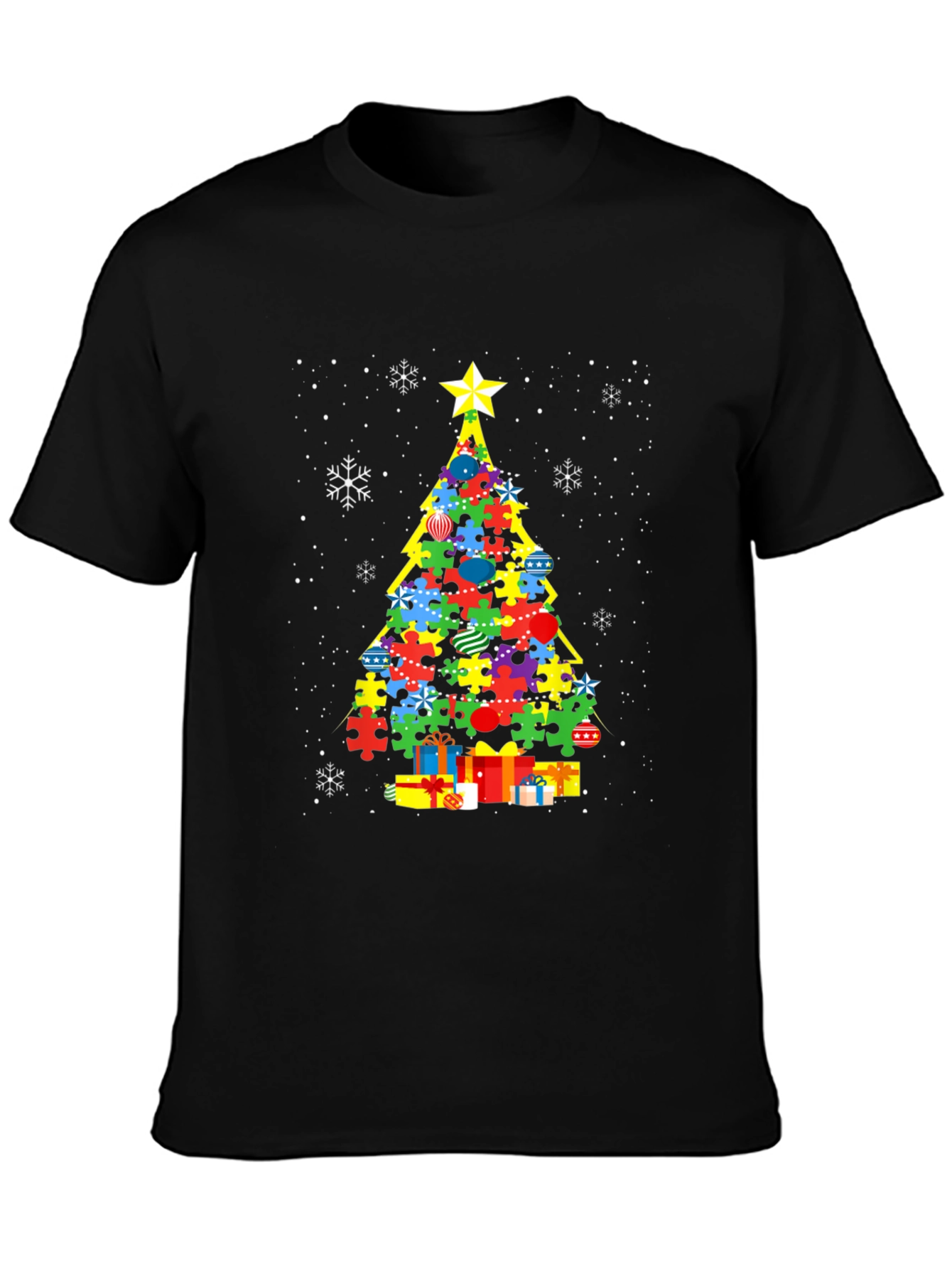 Autism Awareness Christmas Tree T-Shirt