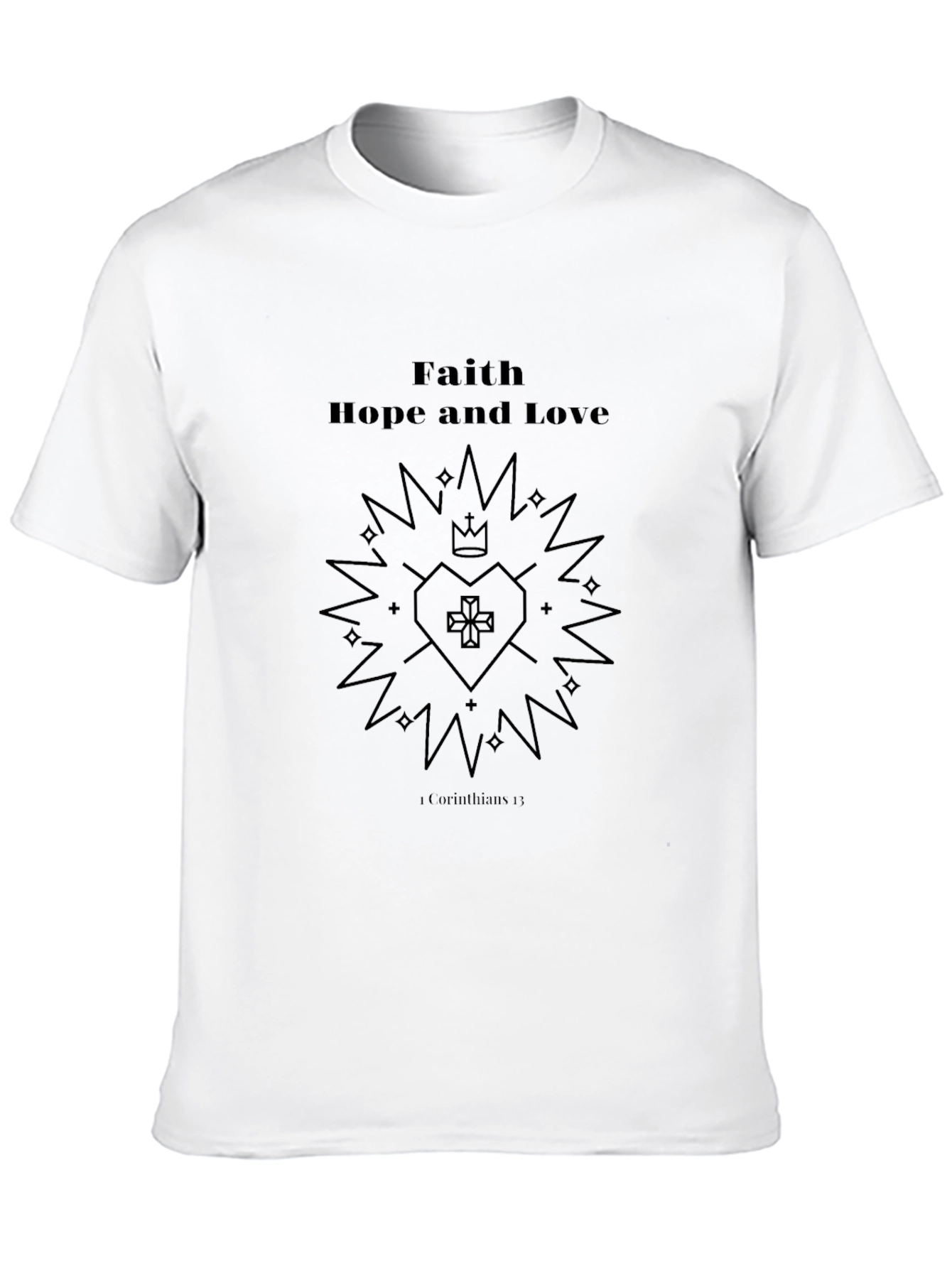 Faith Hope Love T-Shirt Religious Graphic Tee