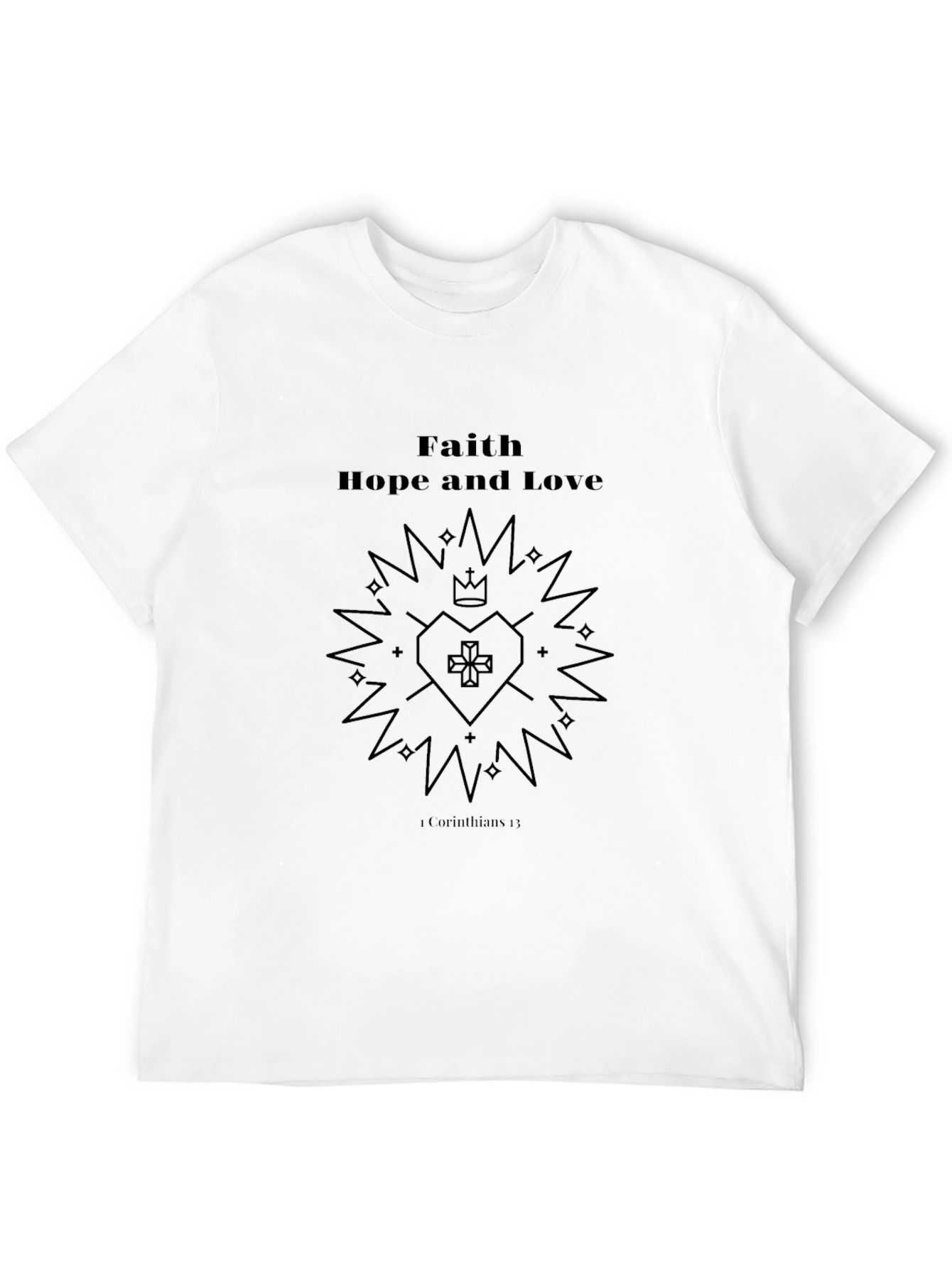 Faith Hope Love T-Shirt Religious Graphic Tee