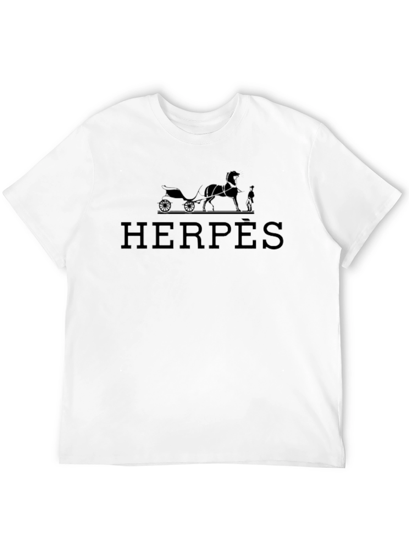 Funny HERPÈS Spoof Graphic T-Shirt