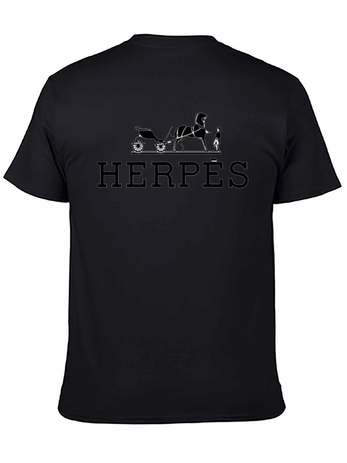 Funny HERPÈS Spoof Graphic T-Shirt