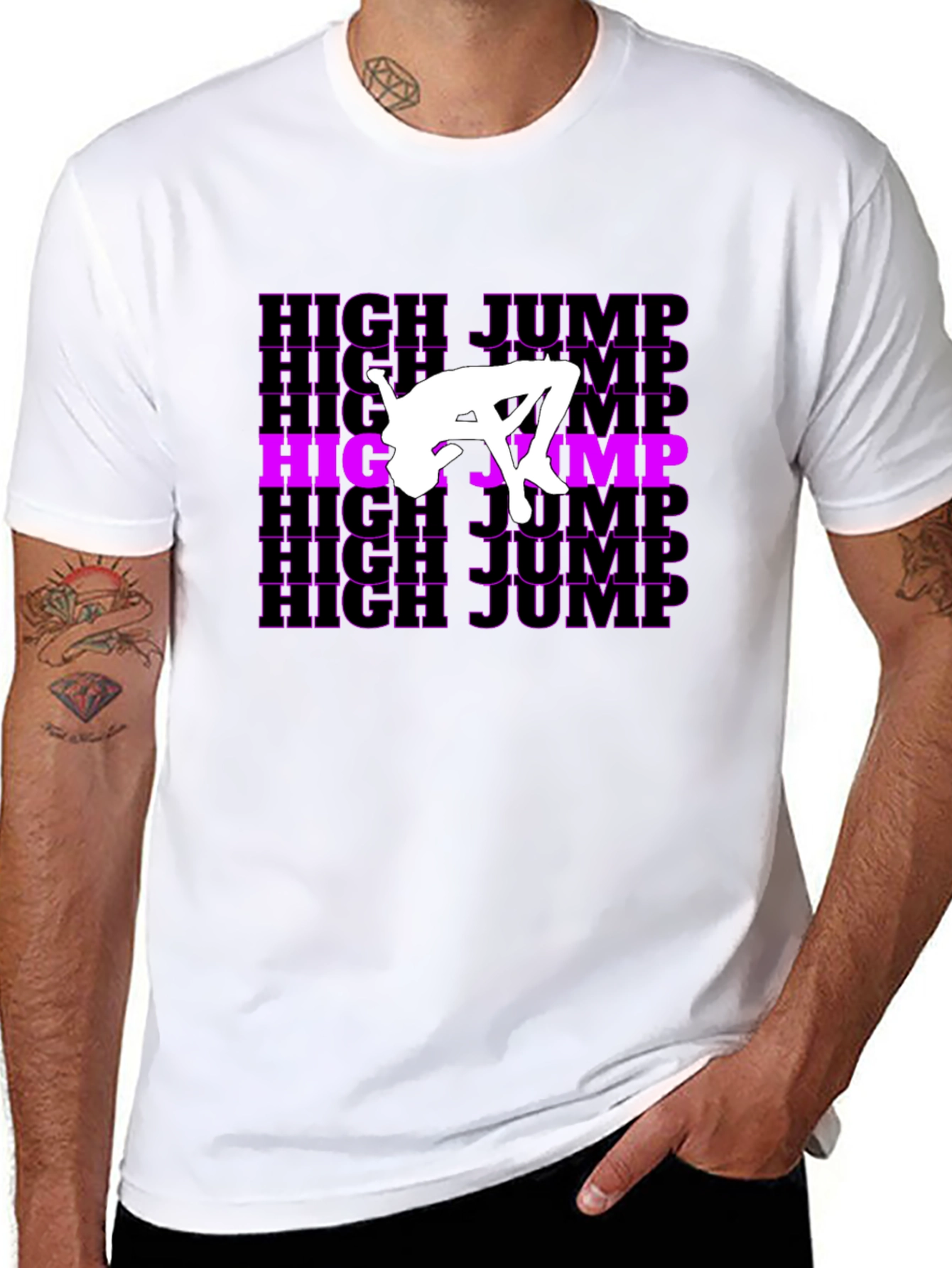 High Jump Graphic T-Shirt - Black Cotton Tee