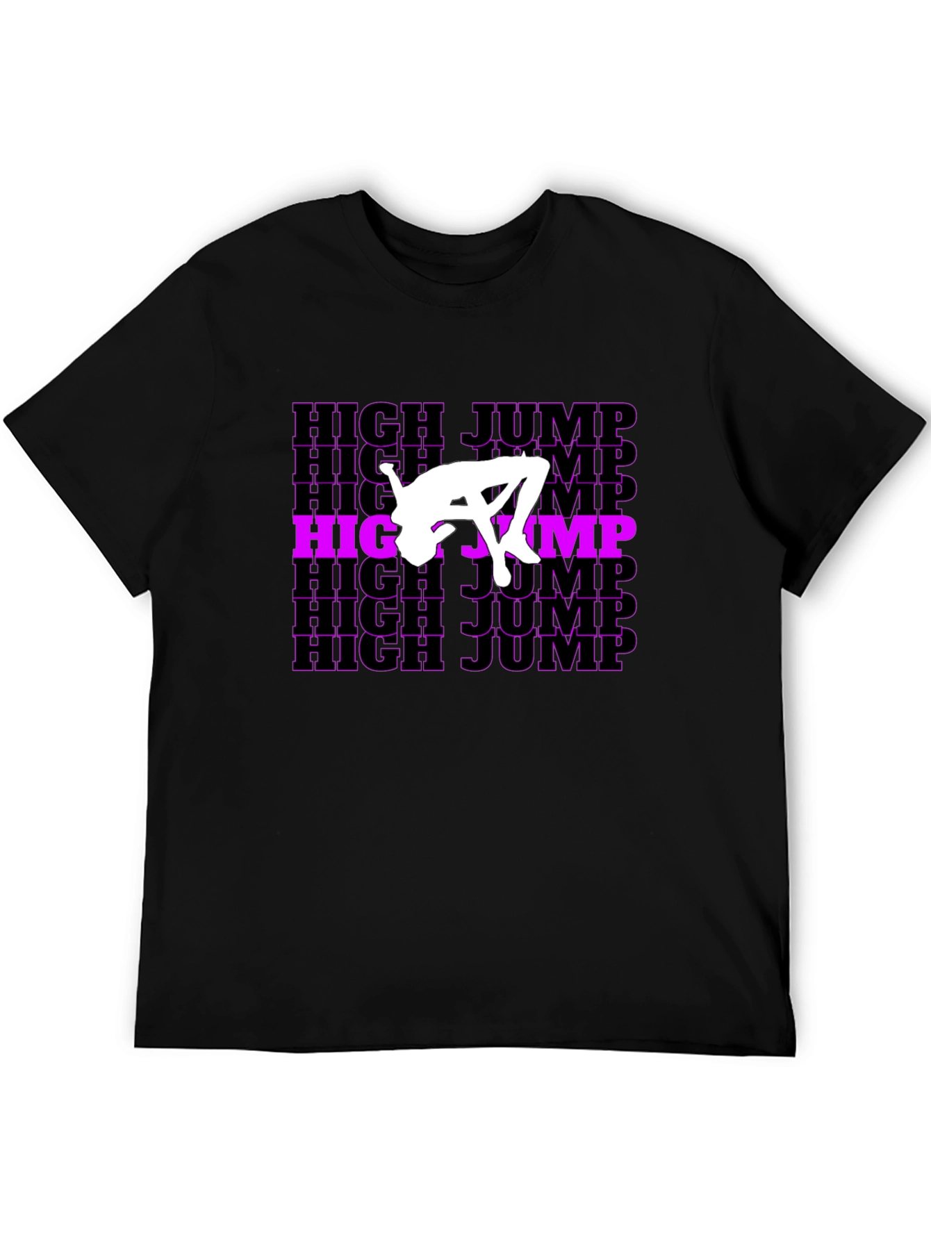 High Jump Graphic T-Shirt - Black Cotton Tee