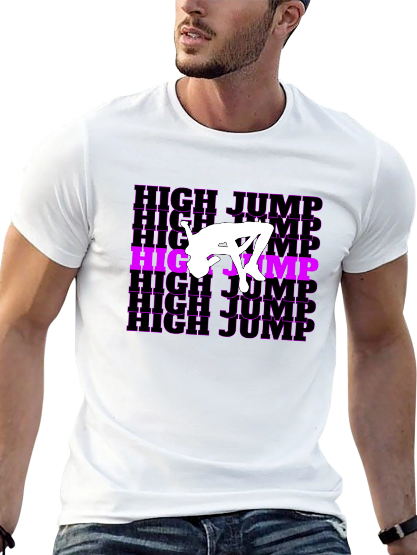 High Jump Graphic T-Shirt - Black Cotton Tee