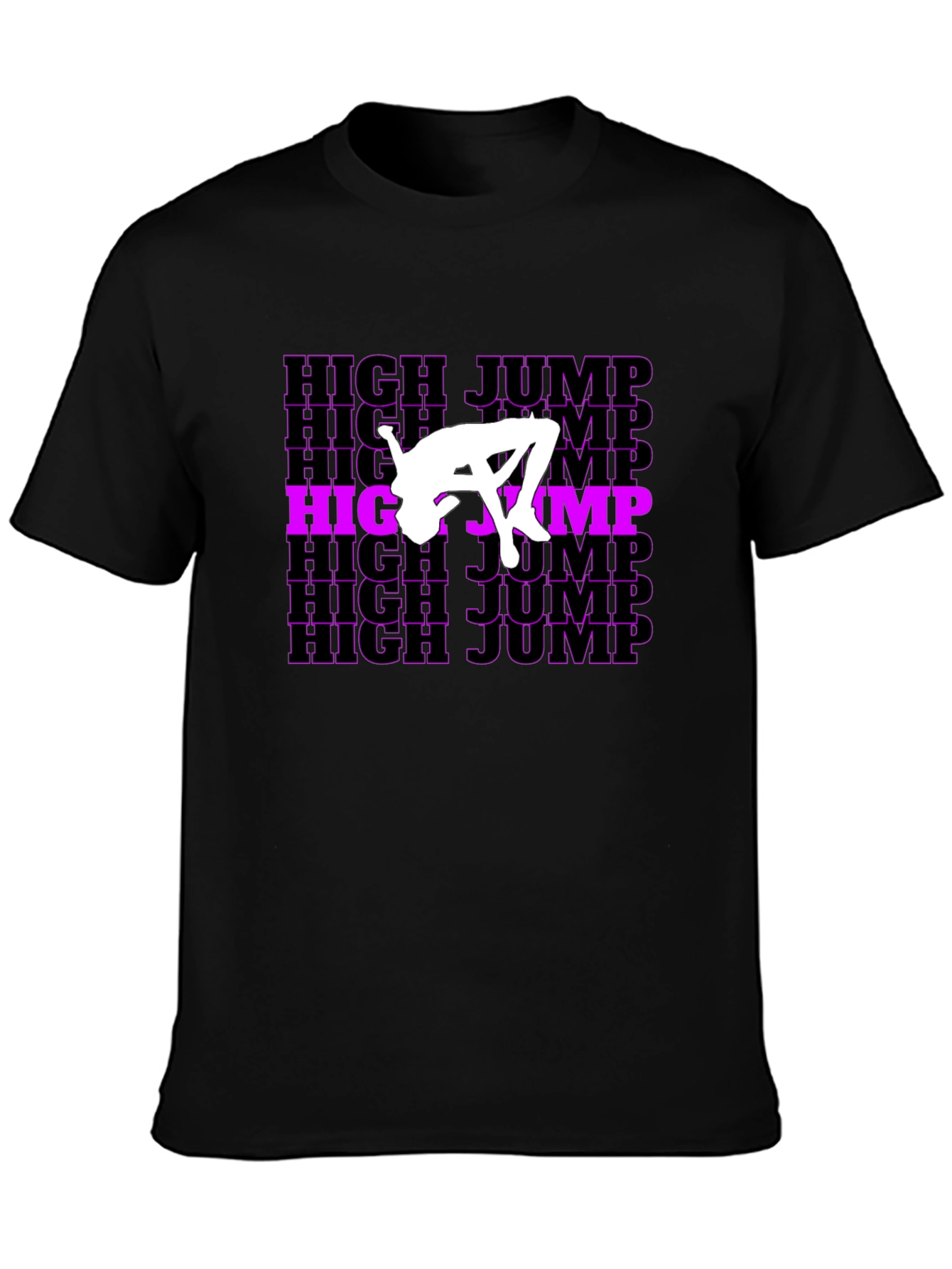 High Jump Graphic T-Shirt - Black Cotton Tee