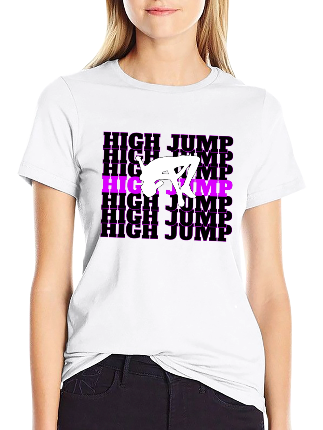 High Jump Graphic T-Shirt - Black Cotton Tee