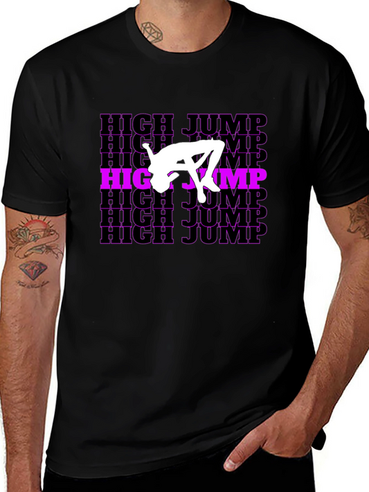 High Jump Graphic T-Shirt - Black Cotton Tee
