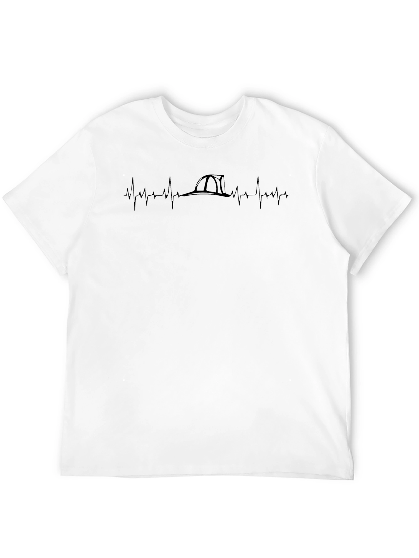 Firefighter Heartbeat T-Shirt - Black