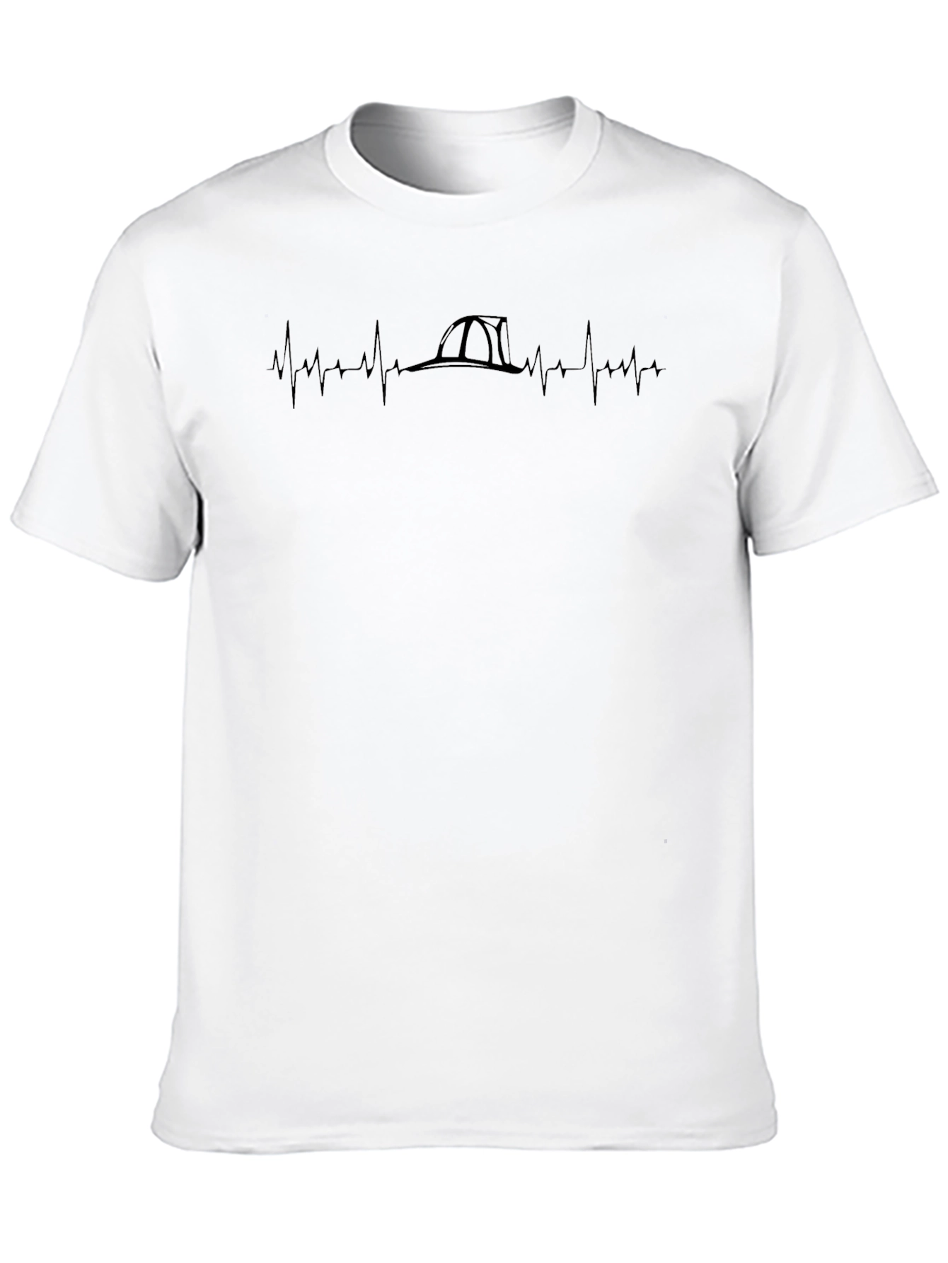 Firefighter Heartbeat T-Shirt - Black