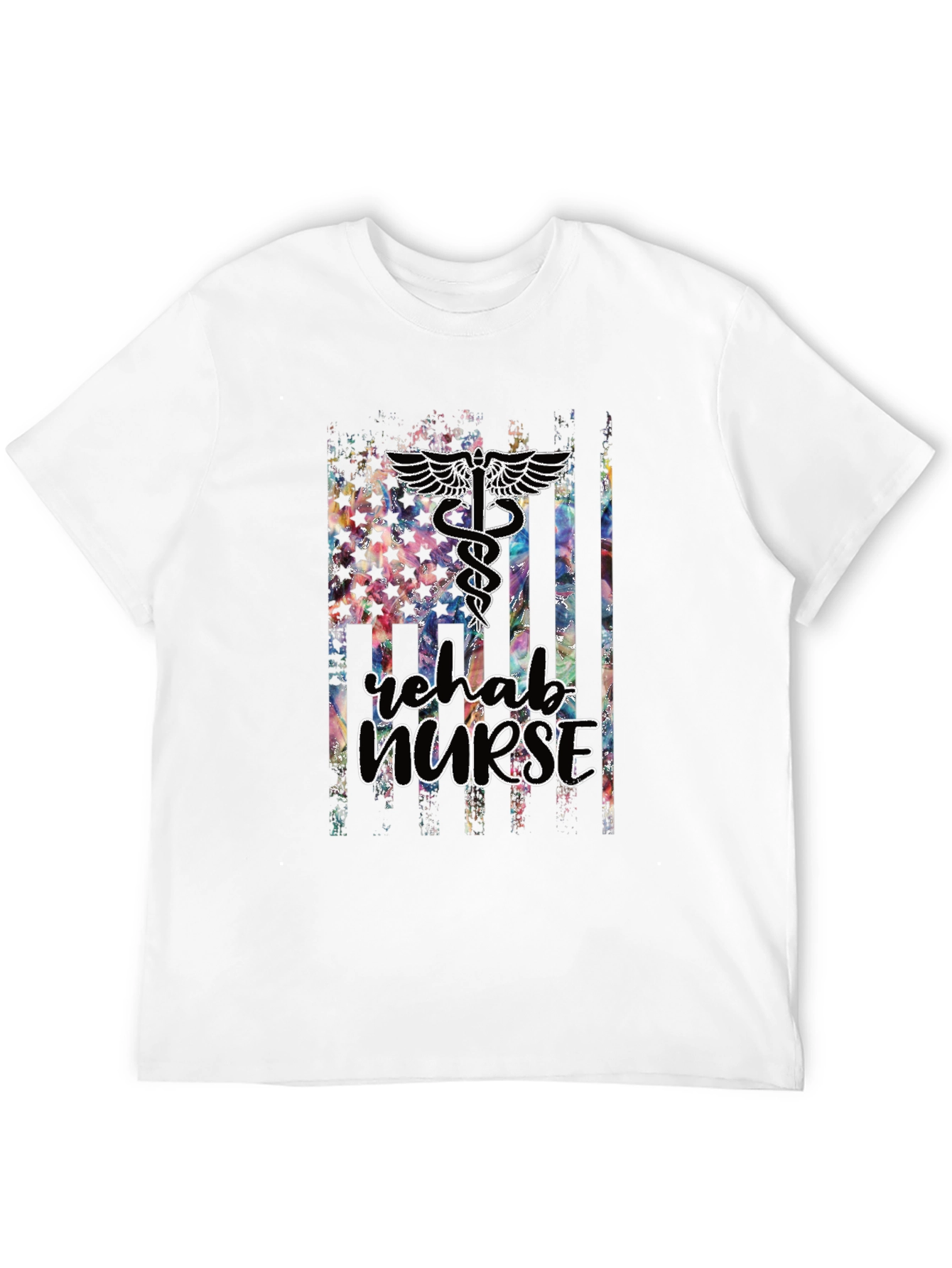 Rehab Nurse American Flag Tee - Nurse Apparel