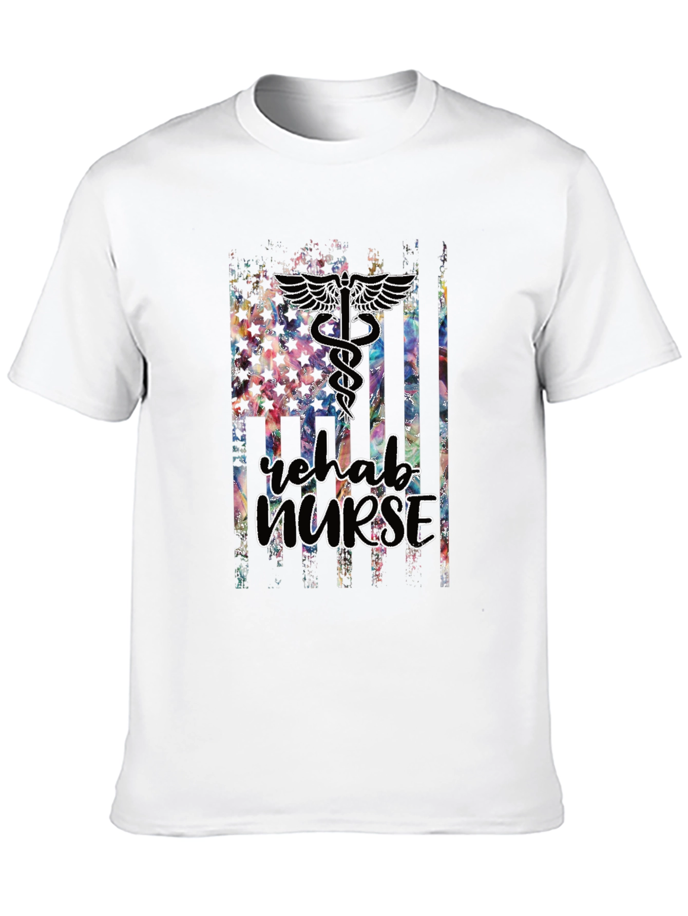 Rehab Nurse American Flag Tee - Nurse Apparel
