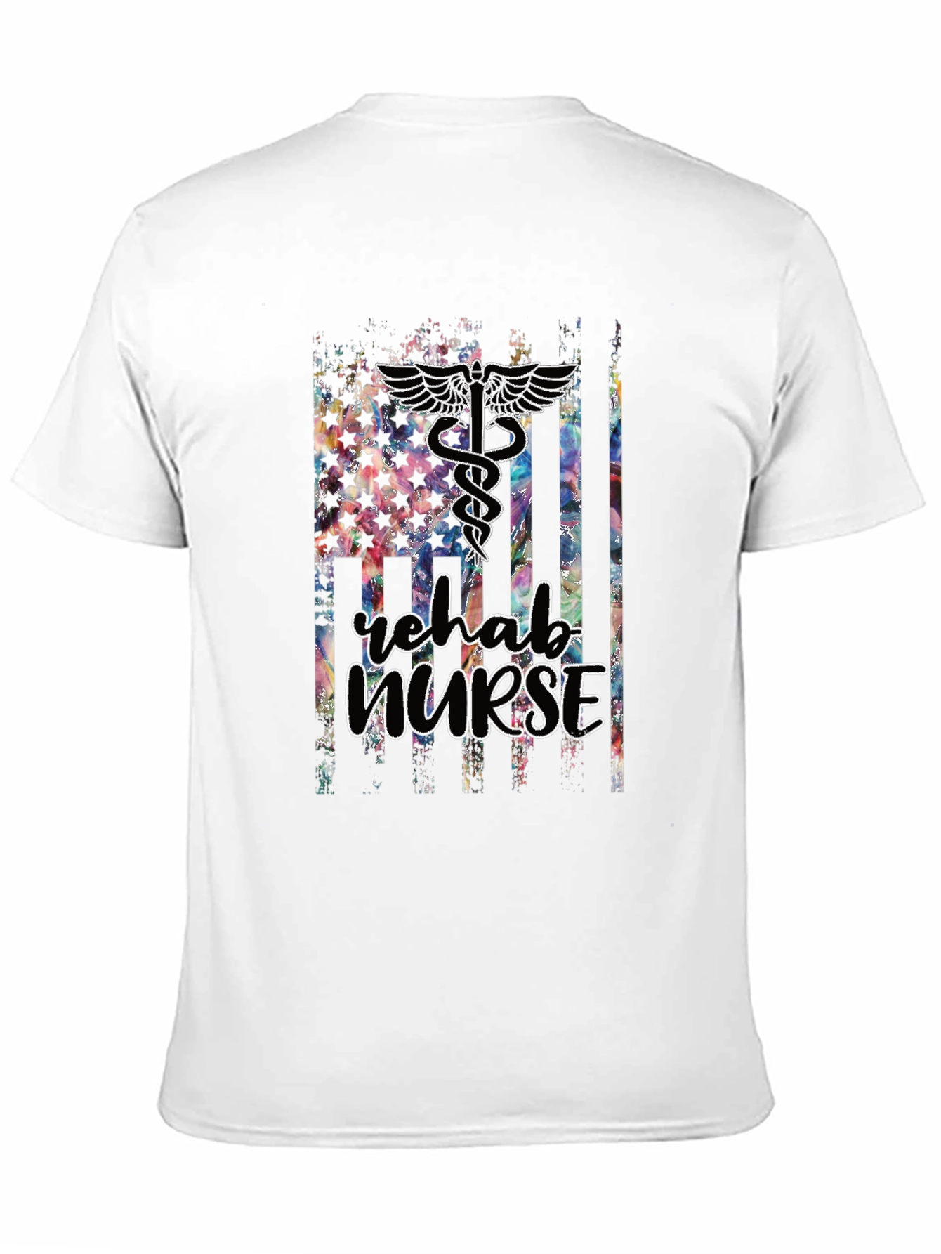 Rehab Nurse American Flag Tee - Nurse Apparel