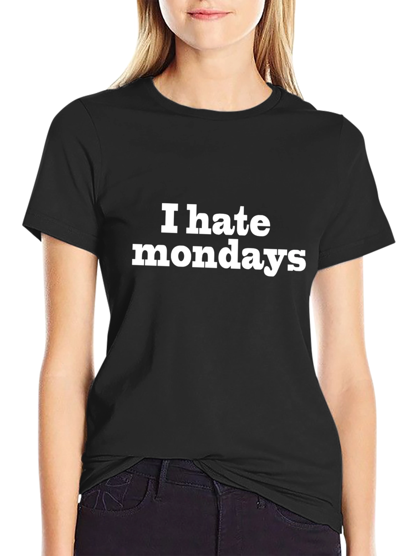 I Hate Mondays Graphic Tee - Black Cotton