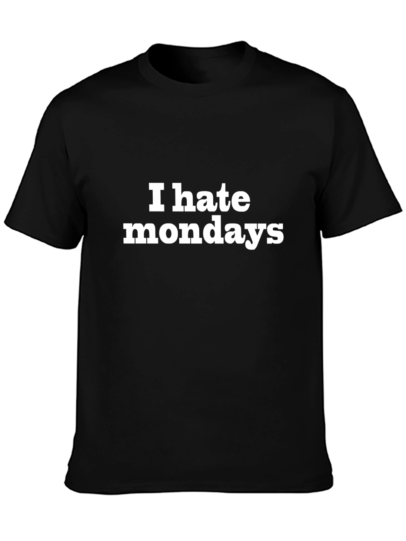 I Hate Mondays Graphic Tee - Black Cotton