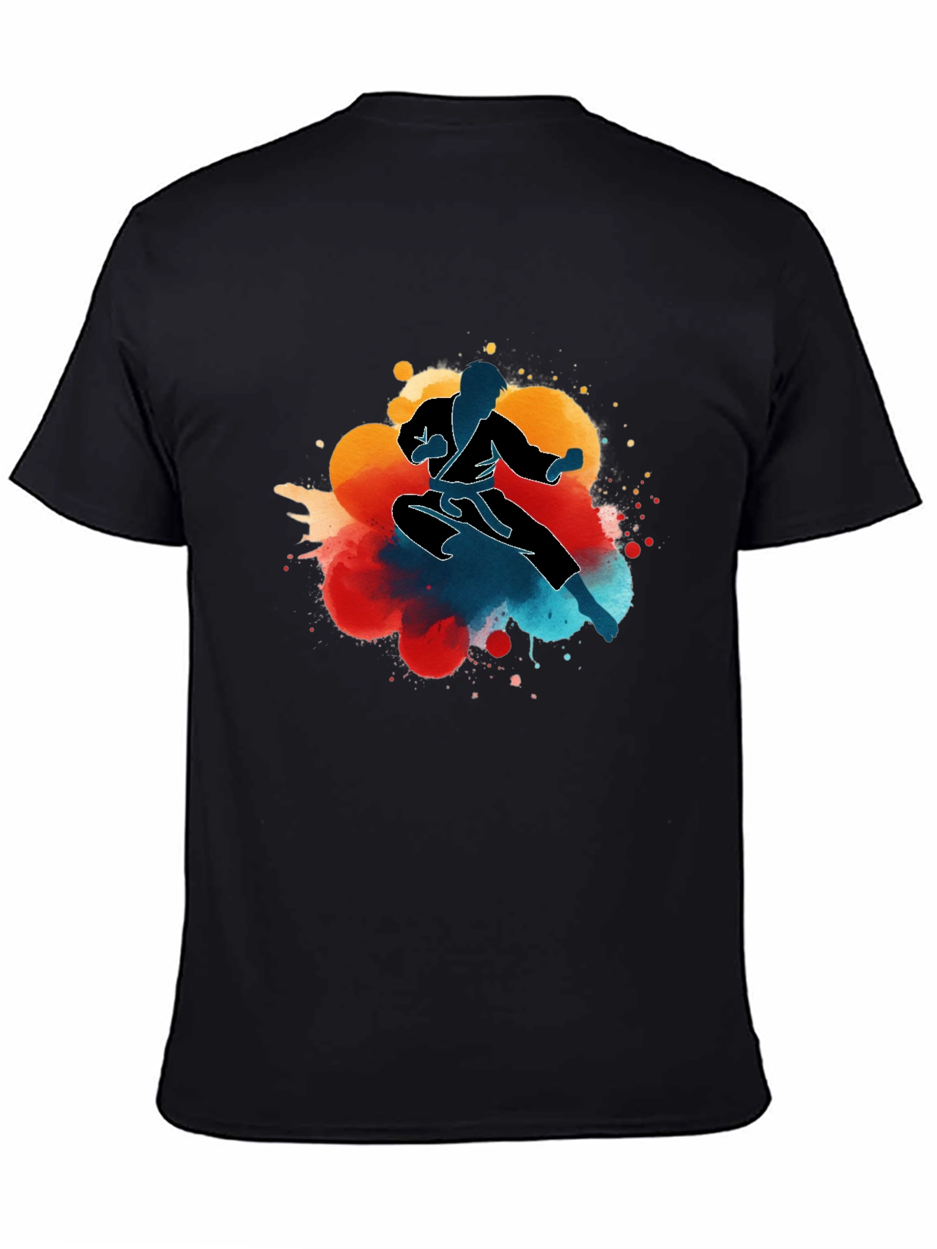 Karate Kick T-Shirt - Mens Black Graphic Tee