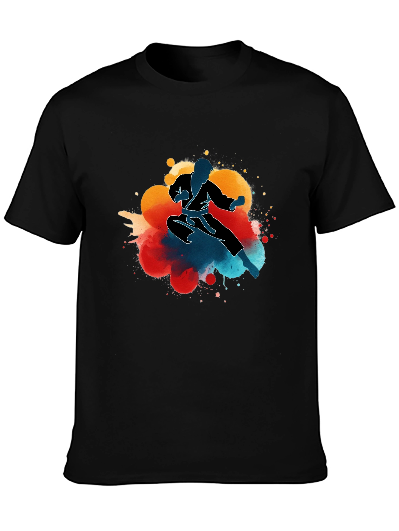 Karate Kick T-Shirt - Mens Black Graphic Tee