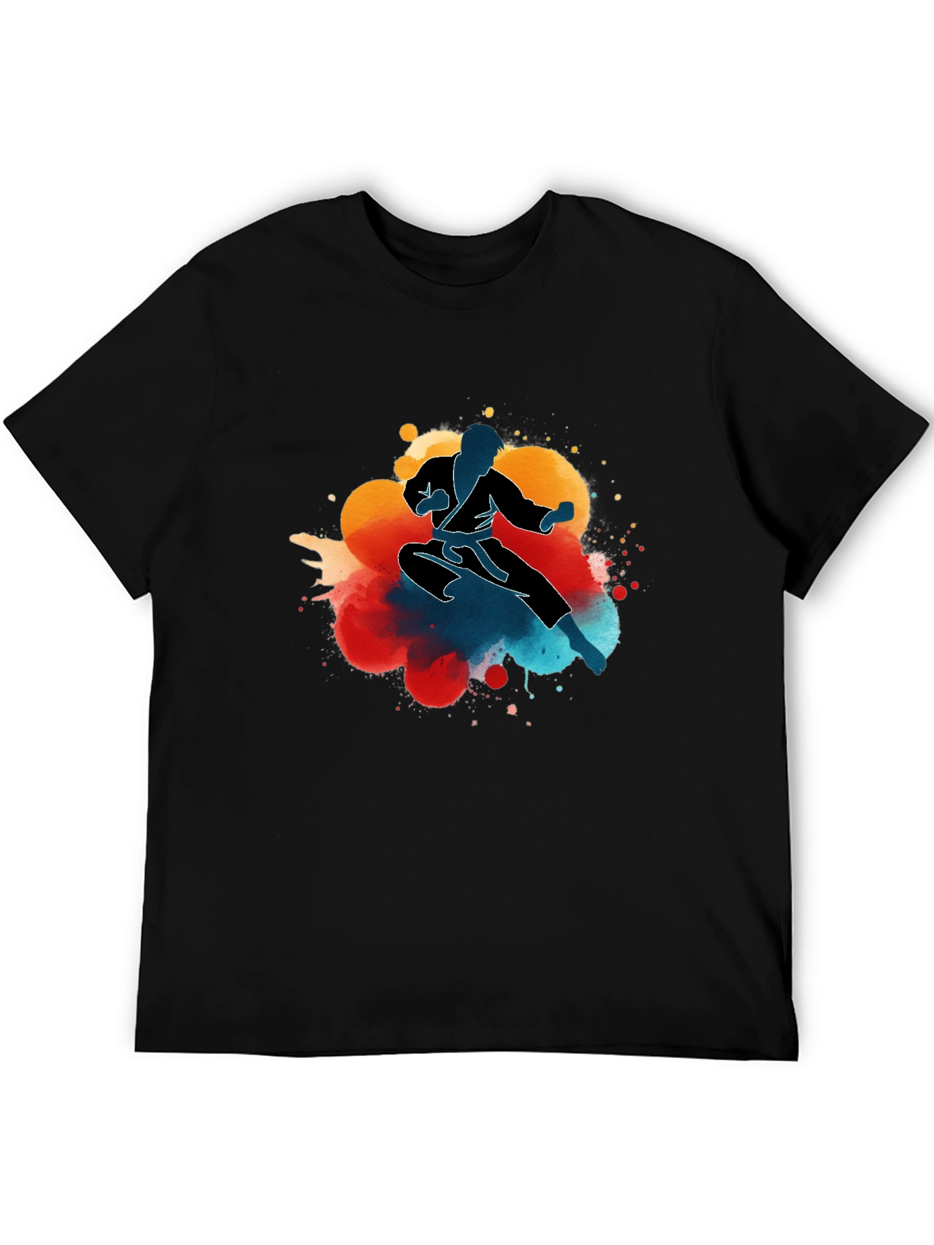 Karate Kick T-Shirt - Mens Black Graphic Tee