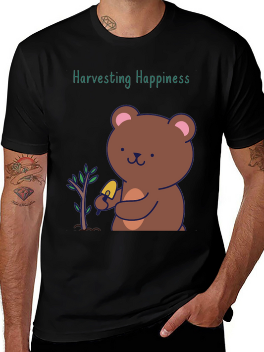 Harvesting Happiness Bear Graphic Tee