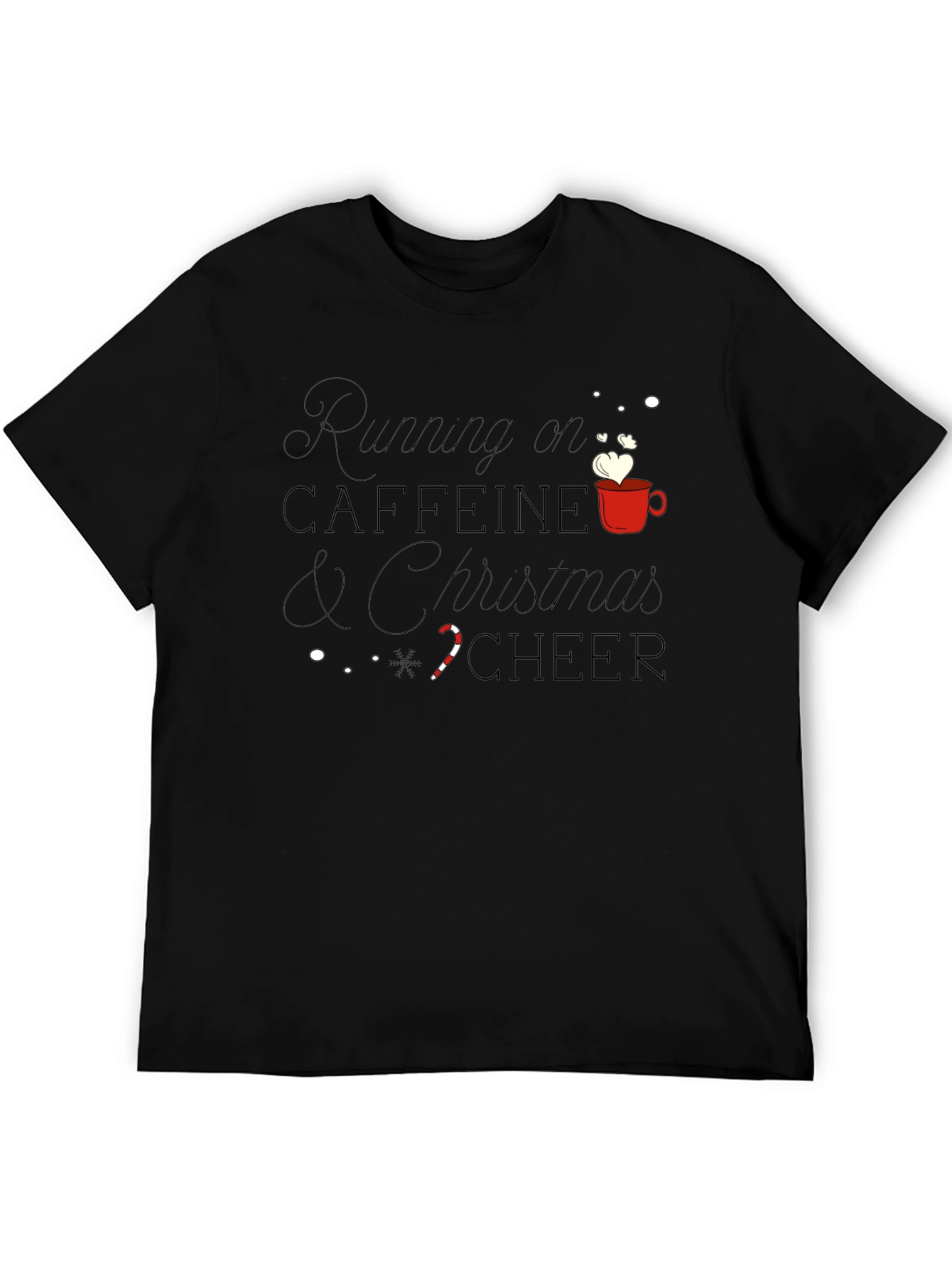 Running on Caffeine & Christmas Cheer Graphic Tee