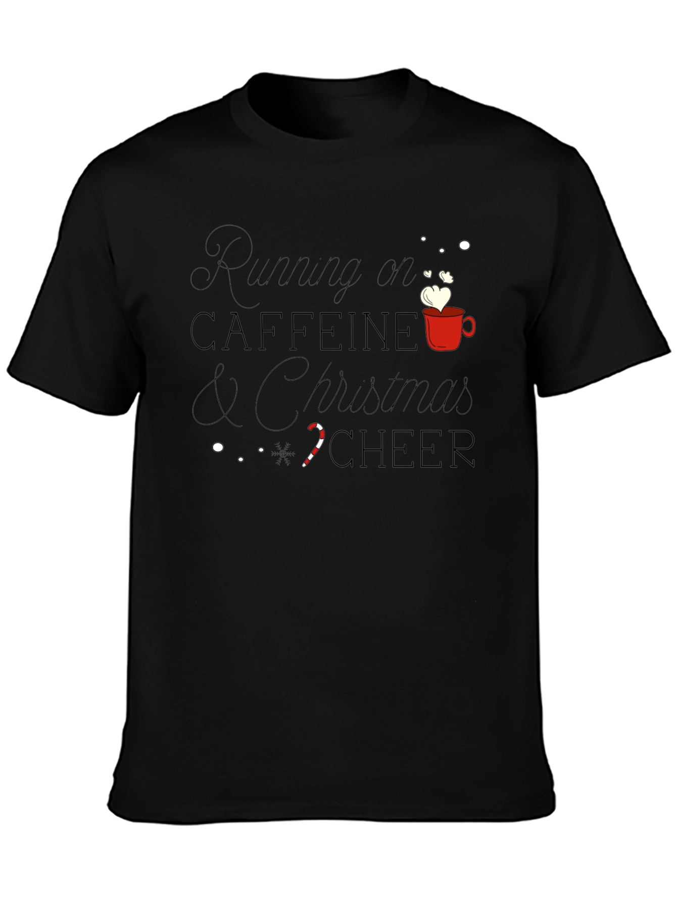 Running on Caffeine & Christmas Cheer Graphic Tee