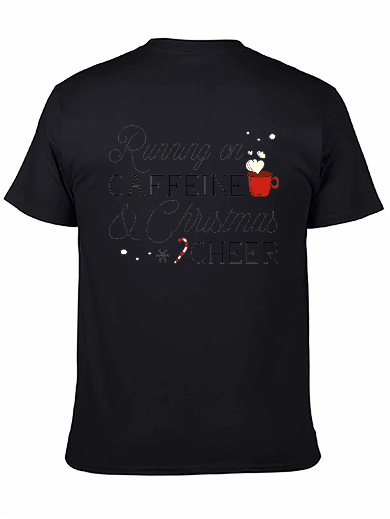 Running on Caffeine & Christmas Cheer Graphic Tee