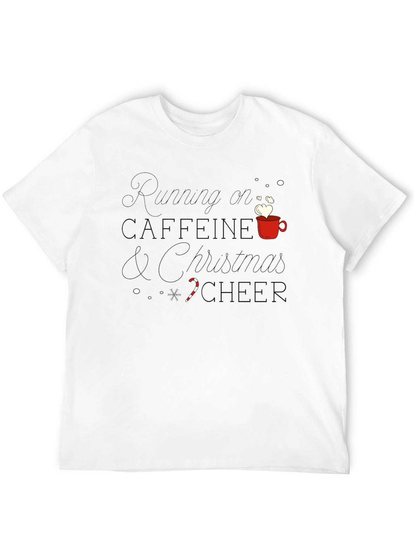 Running on Caffeine & Christmas Cheer Graphic Tee
