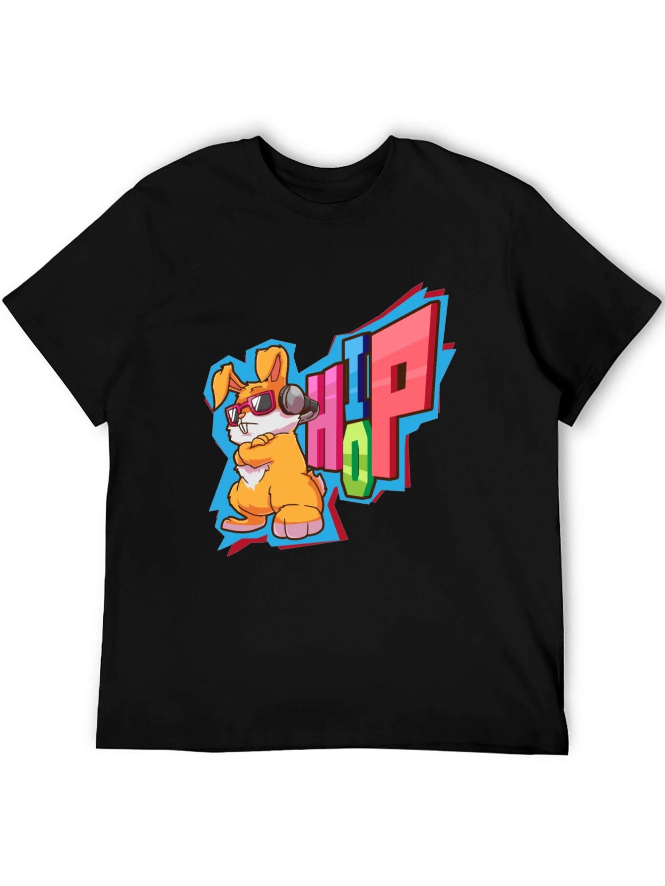 Hip Hop Rabbit Graphic T-Shirt