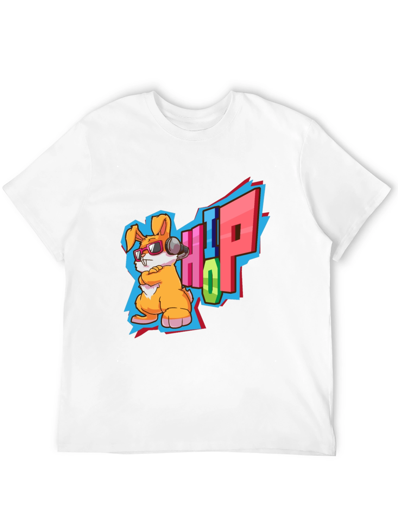 Hip Hop Rabbit Graphic T-Shirt