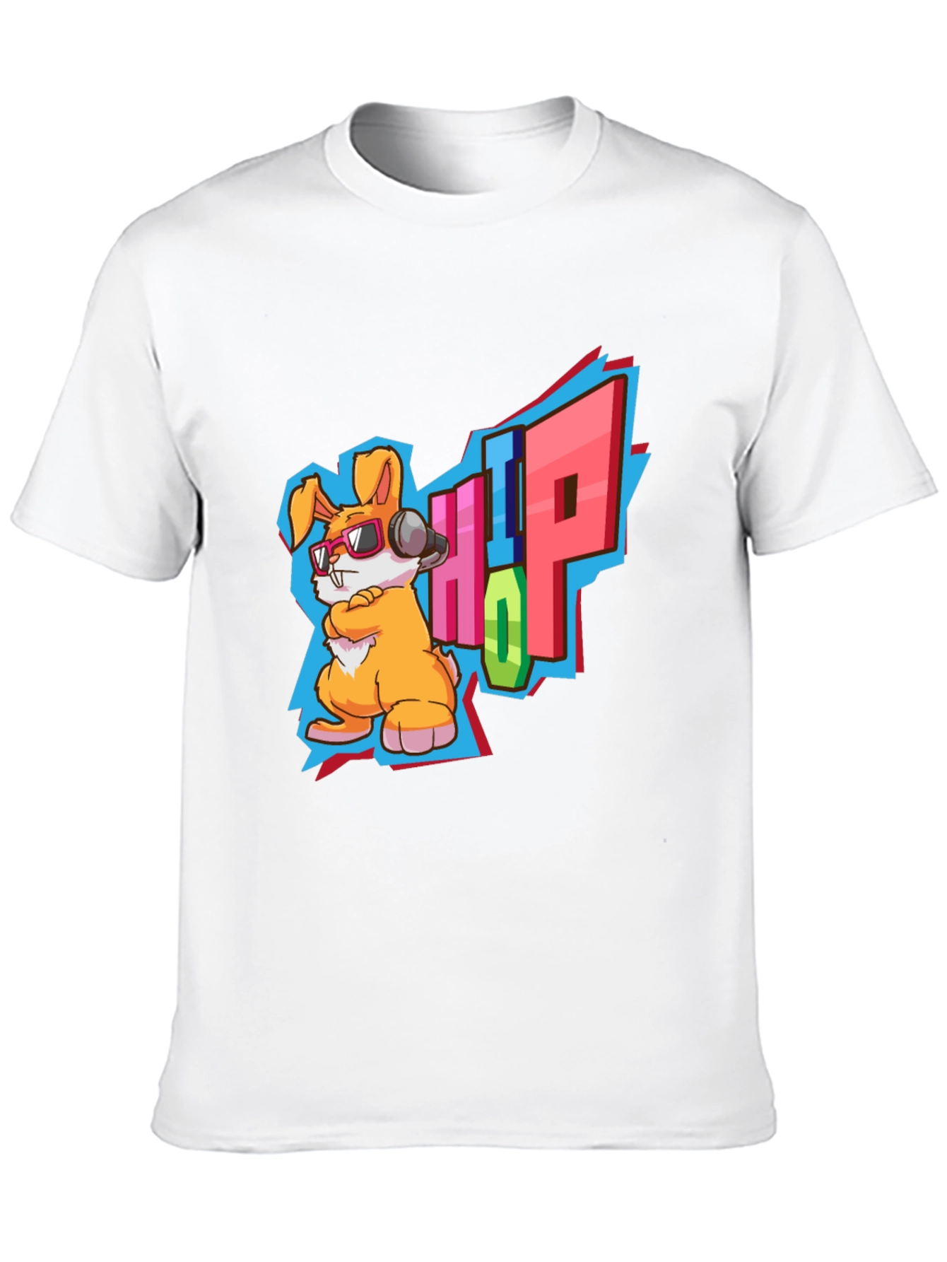 Hip Hop Rabbit Graphic T-Shirt