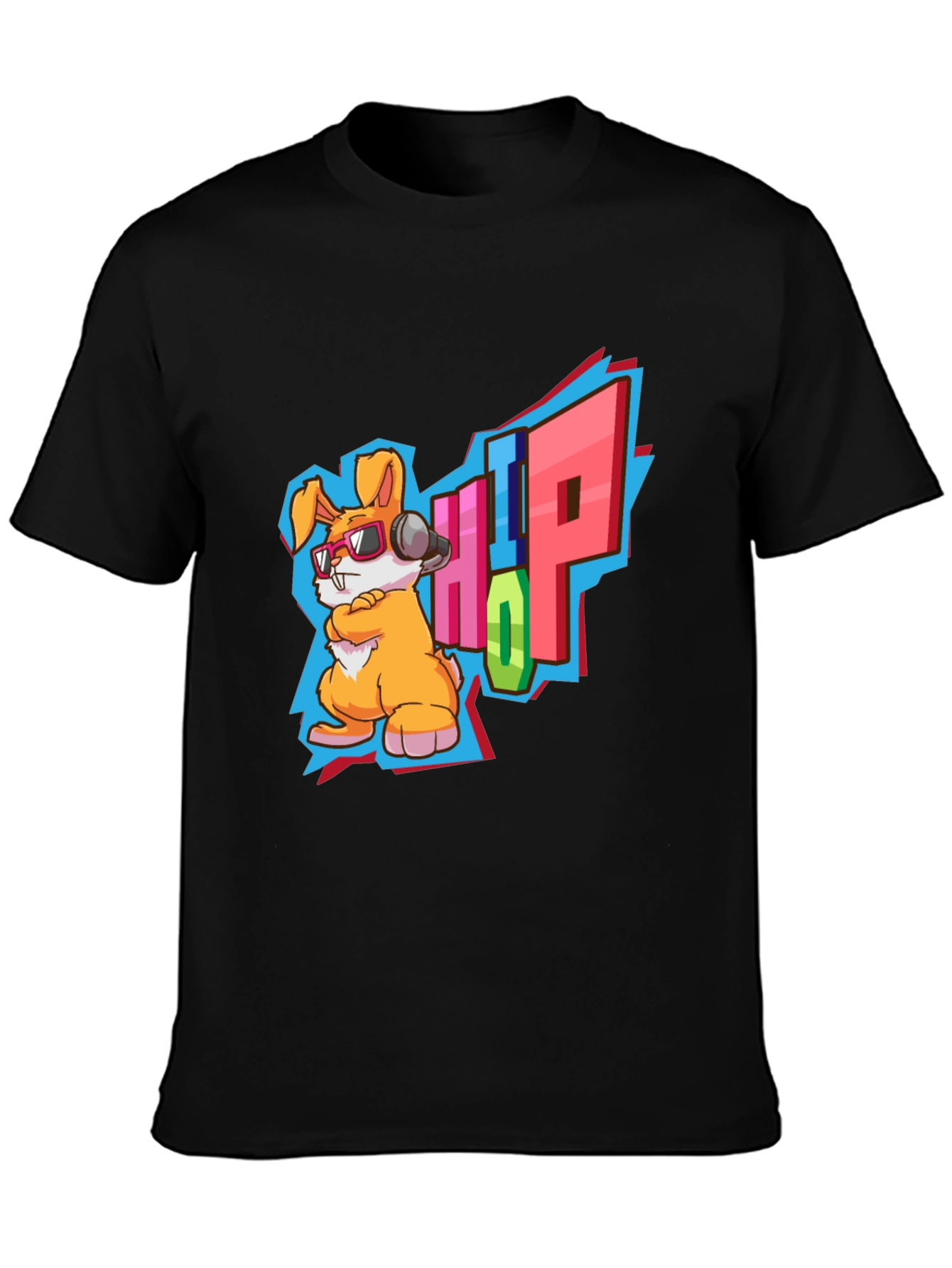 Hip Hop Rabbit Graphic T-Shirt