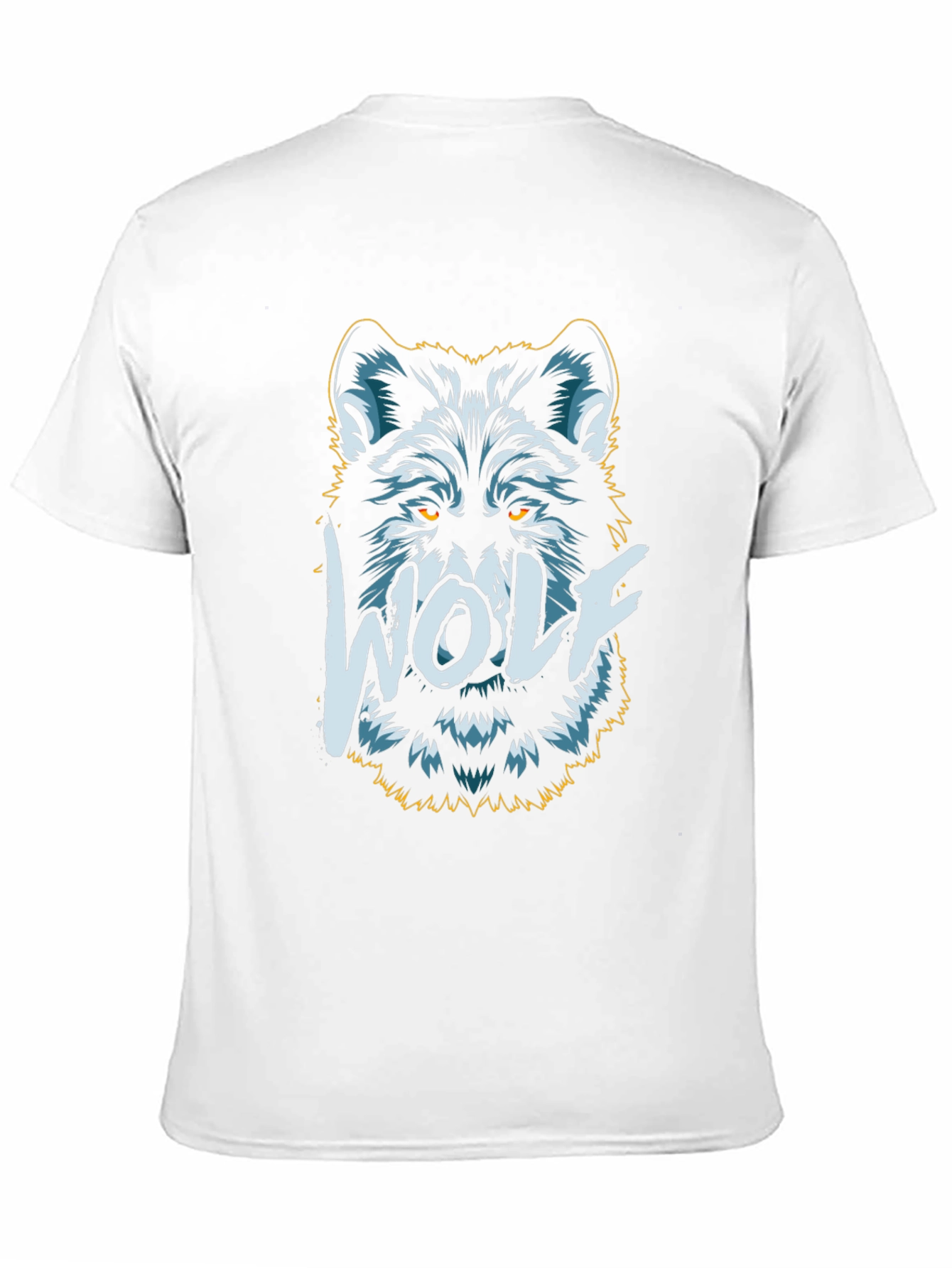 Wolf Graphic Print T-Shirt - Mens Black Tee