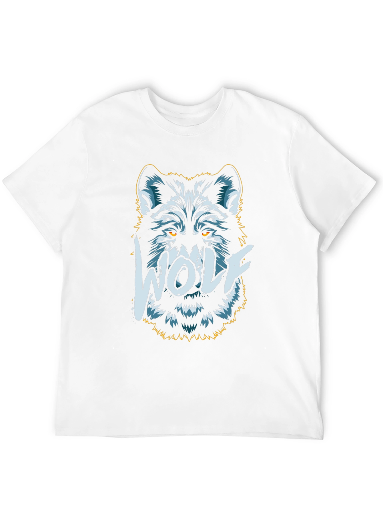 Wolf Graphic Print T-Shirt - Mens Black Tee