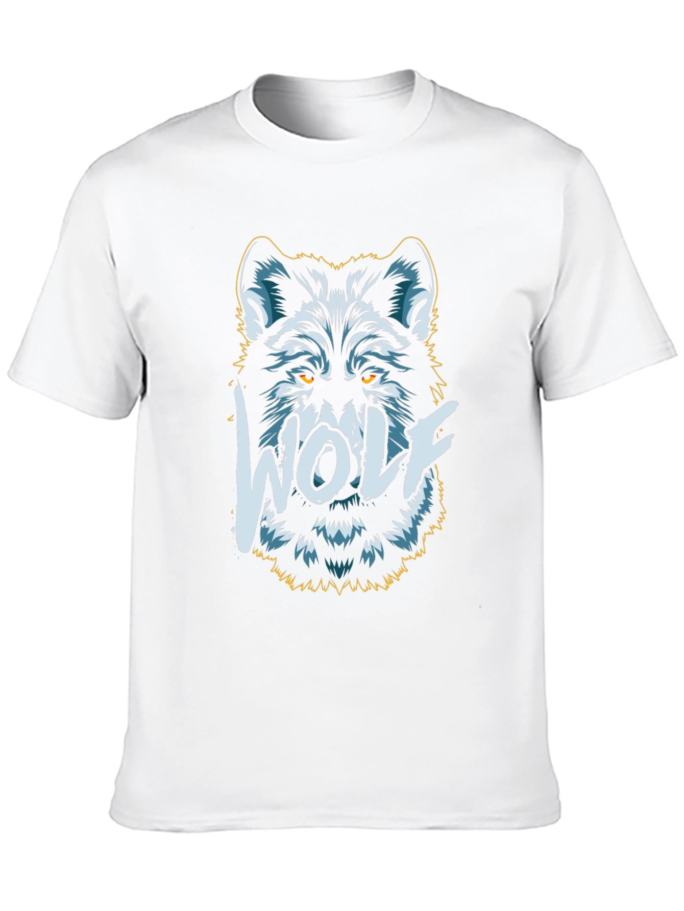 Wolf Graphic Print T-Shirt - Mens Black Tee