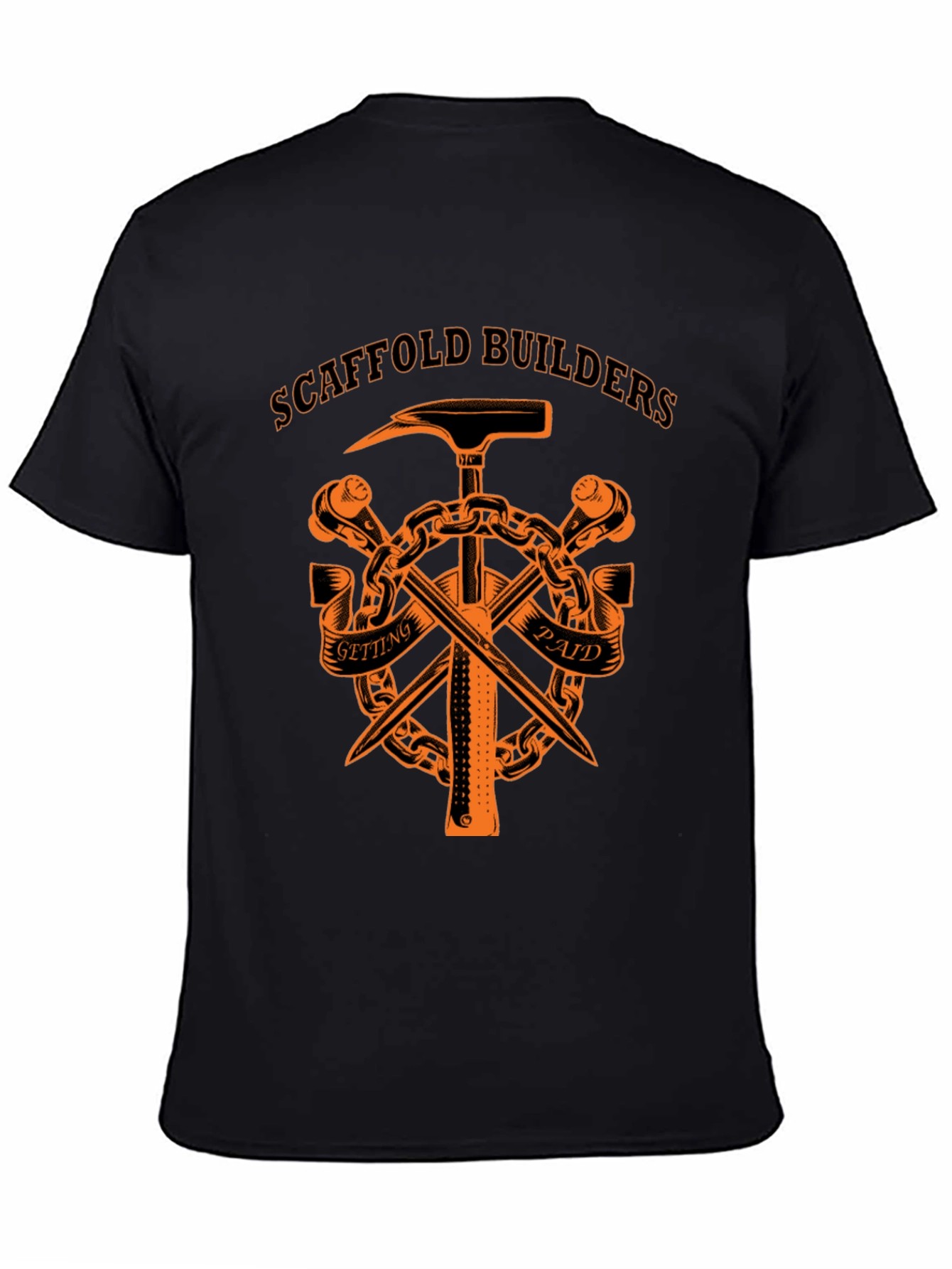 Scaffold Builders T-Shirt - Orange Graphic Tee
