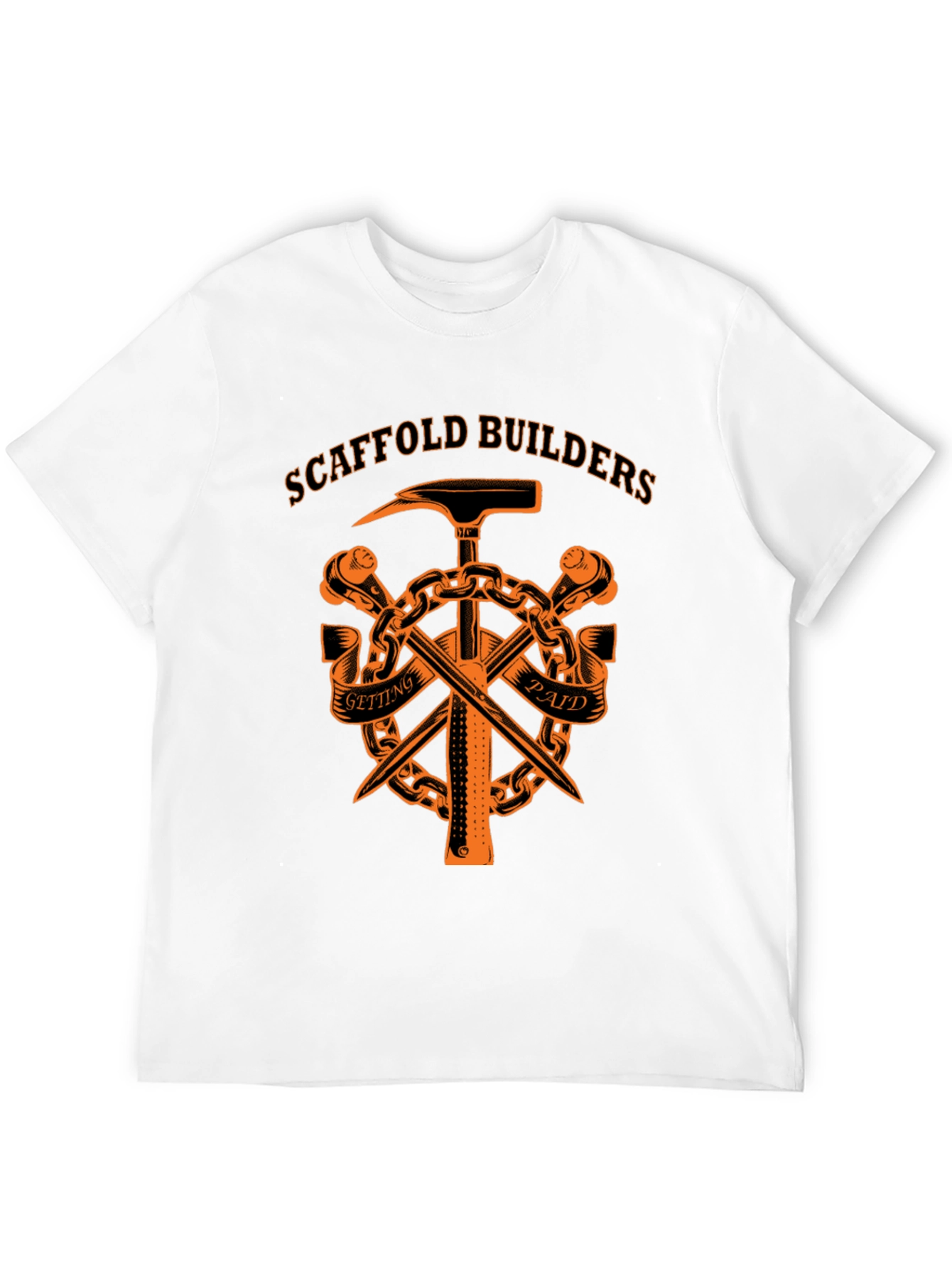 Scaffold Builders T-Shirt - Orange Graphic Tee