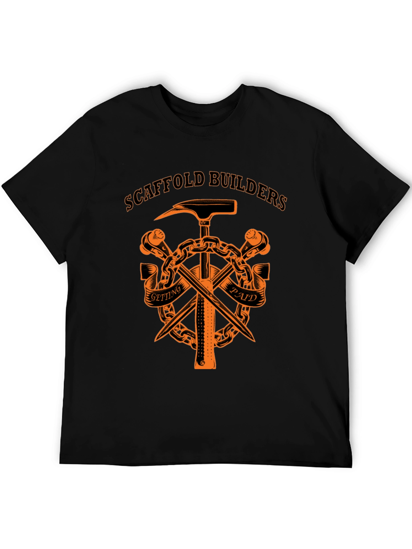 Scaffold Builders T-Shirt - Orange Graphic Tee