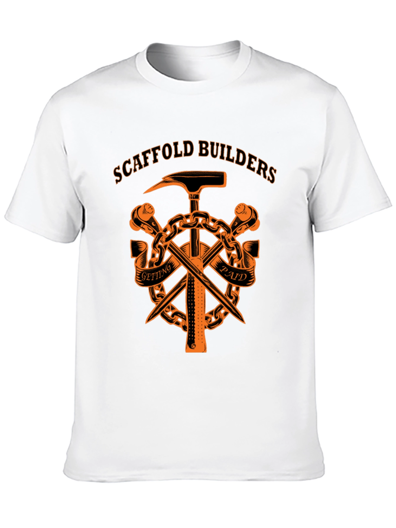 Scaffold Builders T-Shirt - Orange Graphic Tee
