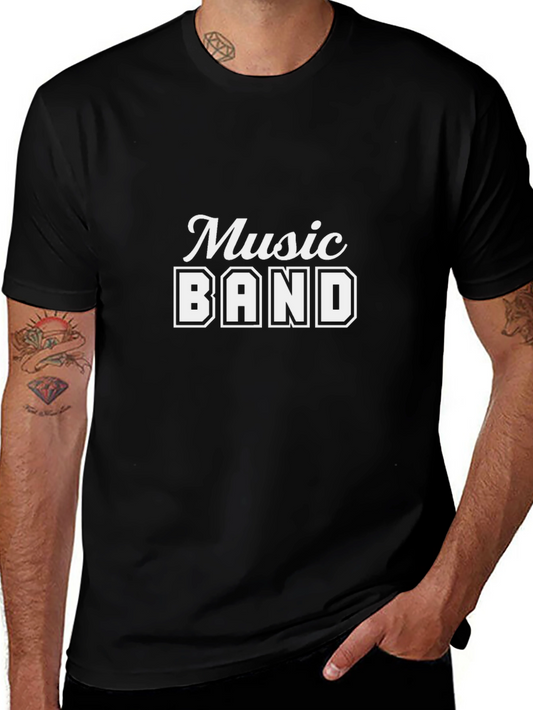 Music Band Graphic Black T-Shirt