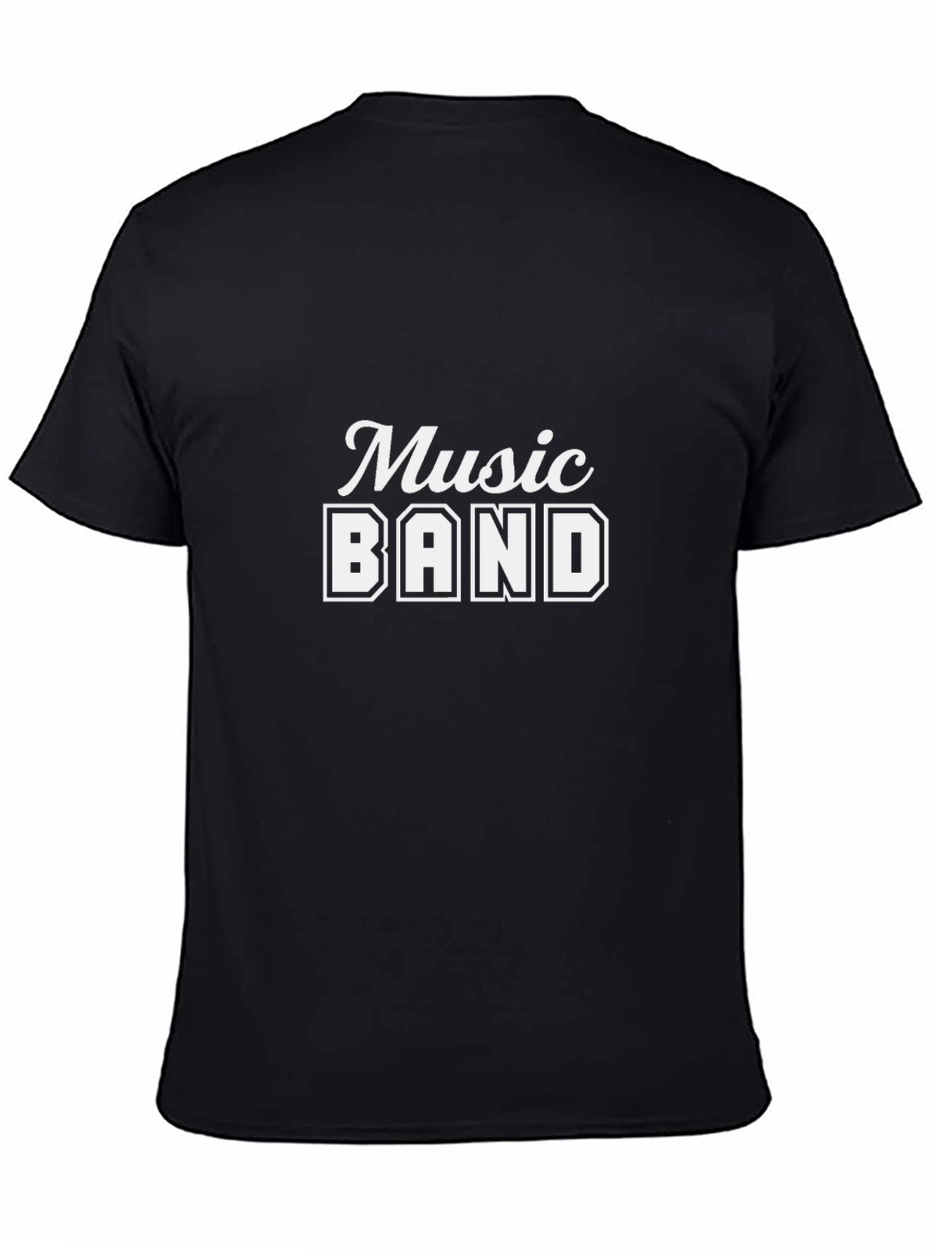 Music Band Graphic Black T-Shirt