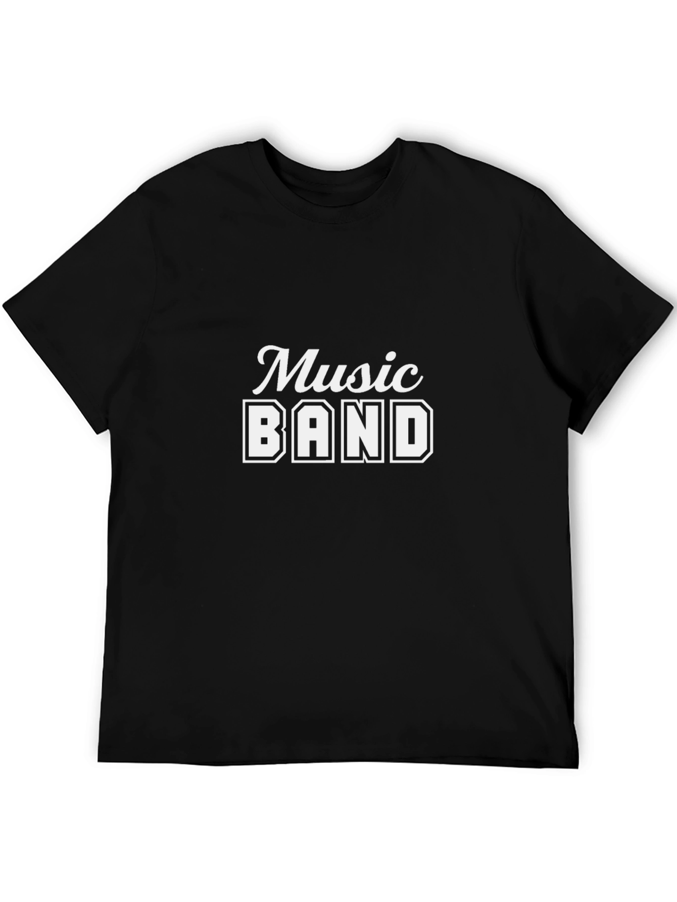 Music Band Graphic Black T-Shirt